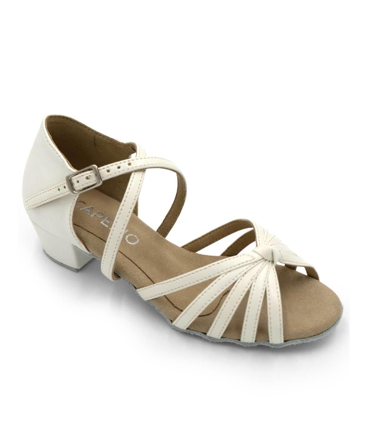 Capezio Girls Valentina Ballroom Shoe – White Capezio Girls Valentina Ballroom Shoe – White