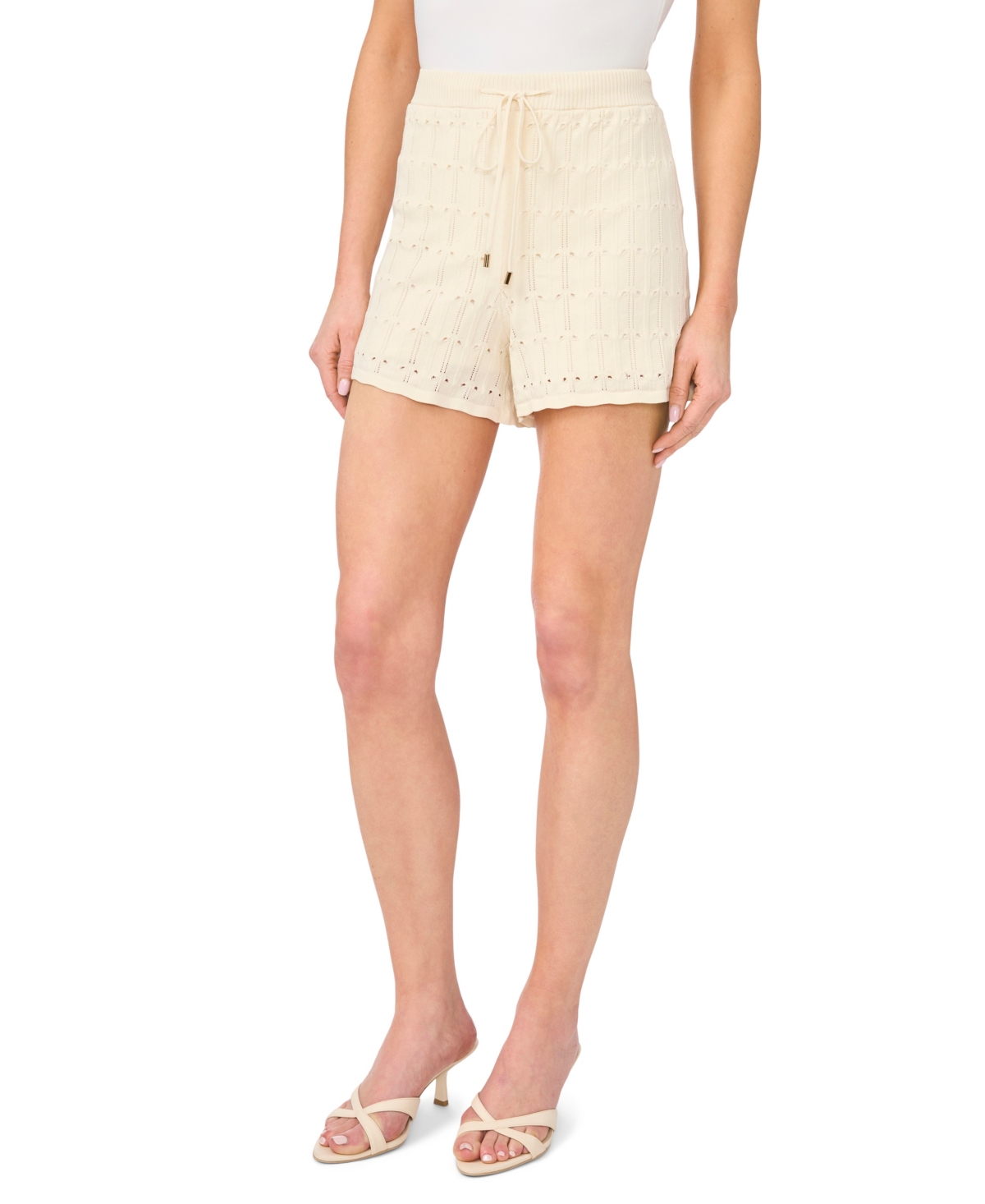 CeCe Women’s Pointelle Pull-On Shorts – Eggnog CeCe Women’s Pointelle Pull-On Shorts – Eggnog