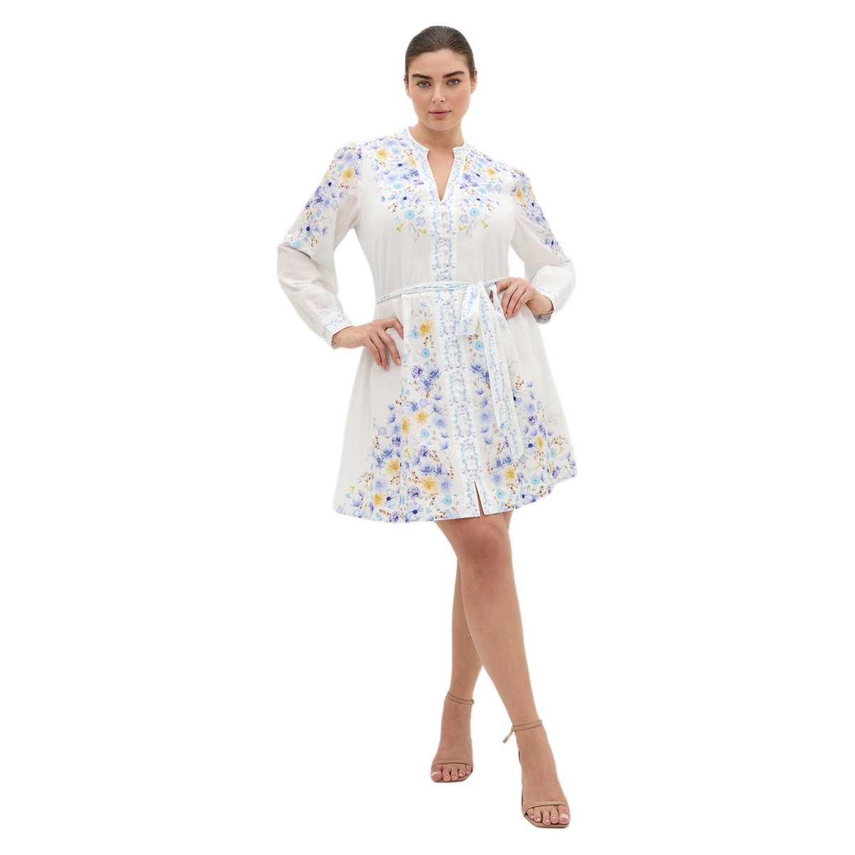 City Chic Women’s Elia Blue Patrice Print Mini Dress – Blue patrice bdr City Chic Women’s Elia Blue Patrice Print Mini Dress – Blue patrice bdr