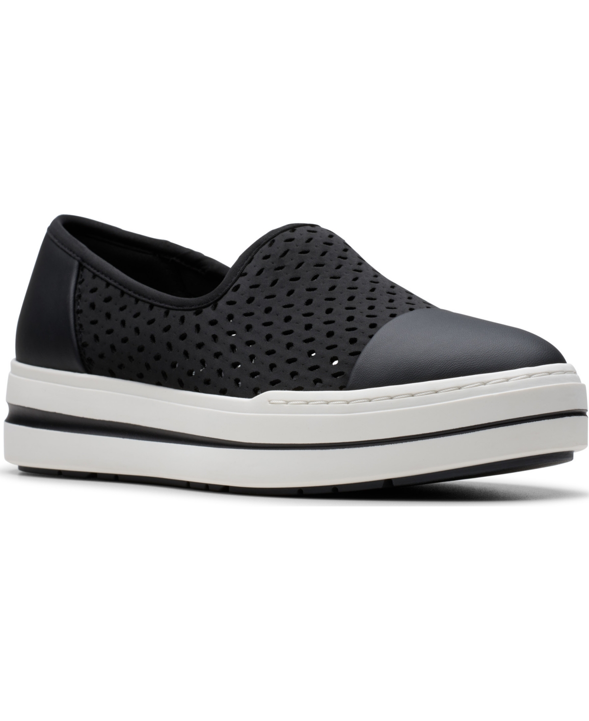 Clarks Cloudsteppers Women’s Audreigh Star Slip-On Shoes – Black Textile Clarks Cloudsteppers Women’s Audreigh Star Slip-On Shoes – Black Textile