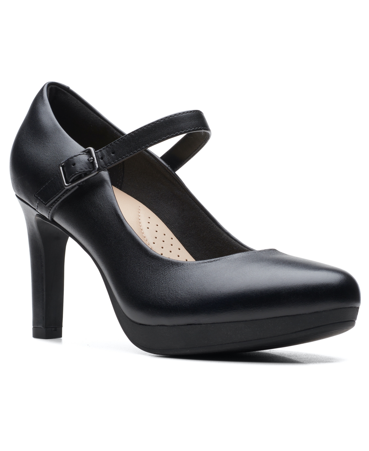 Clarks Women’s Ambyr Shine Dress Shoes – Black Leather