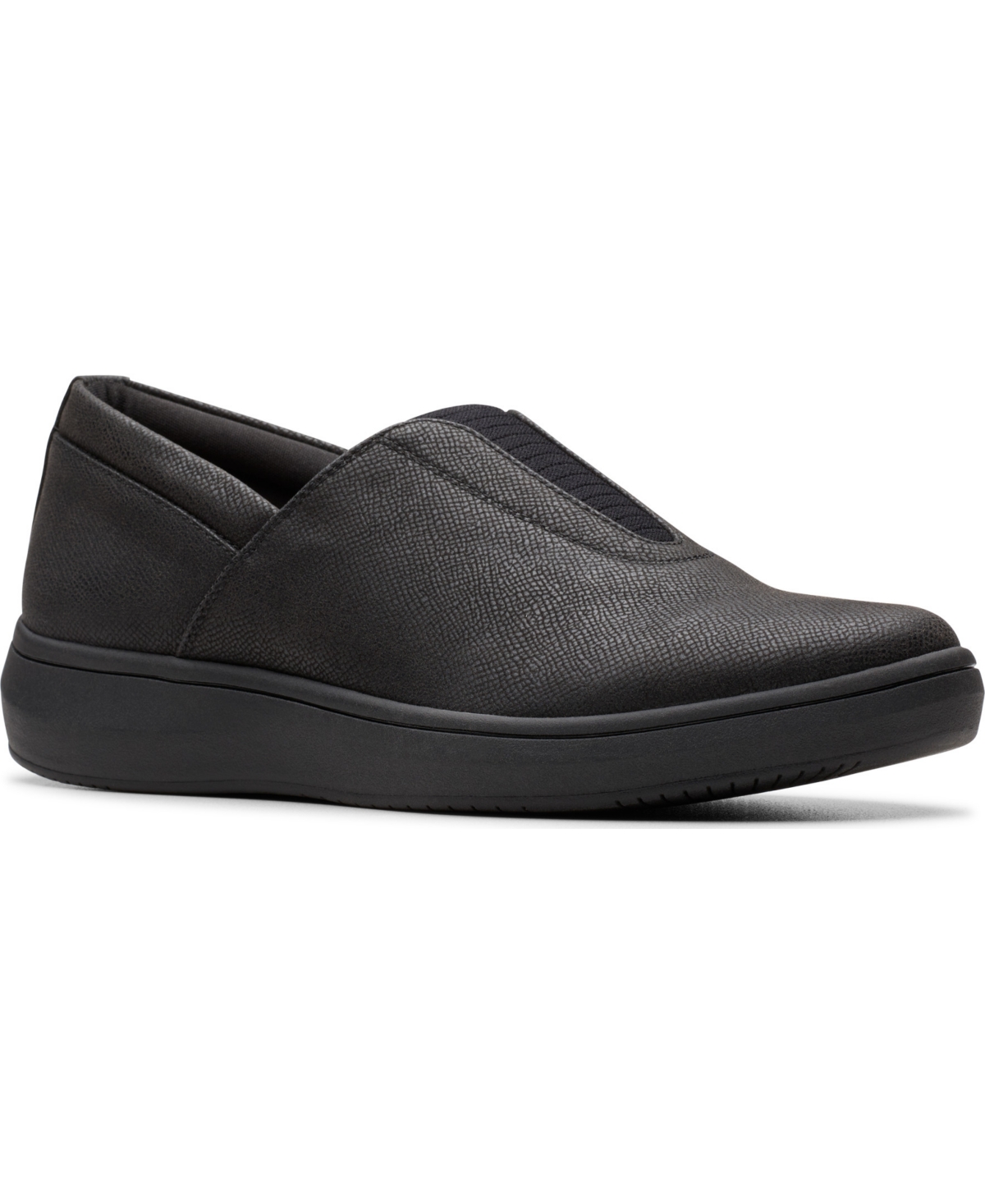 Clarks Women’s Cloudsteppers Breeze Sky Ria Round Toe Shoes – Black, Black Textile Clarks Women’s Cloudsteppers Breeze Sky Ria Round Toe Shoes – Black, Black Textile