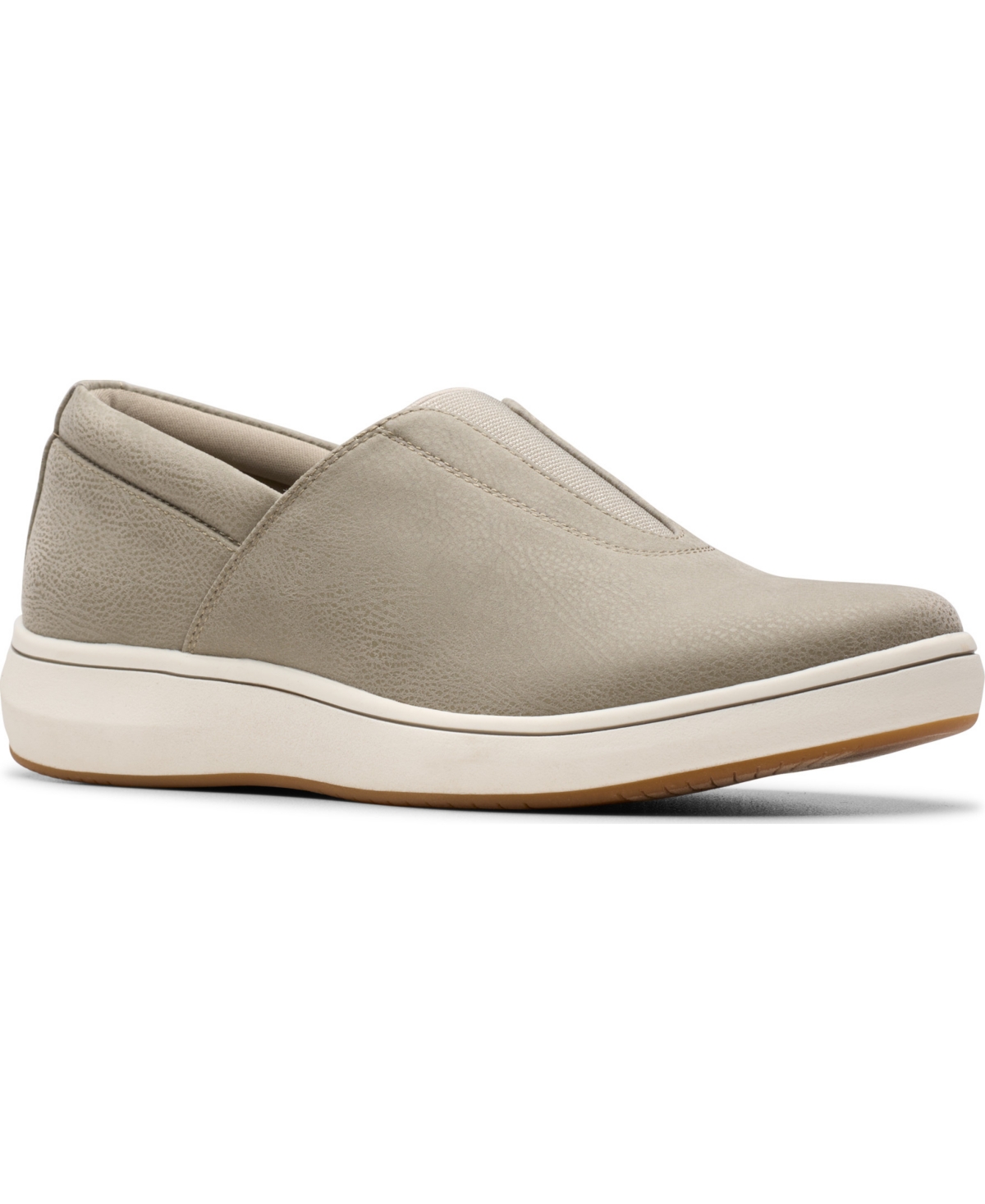 Clarks Women’s Cloudsteppers Breeze Sky Ria Round Toe Shoes – Pale Green Textile