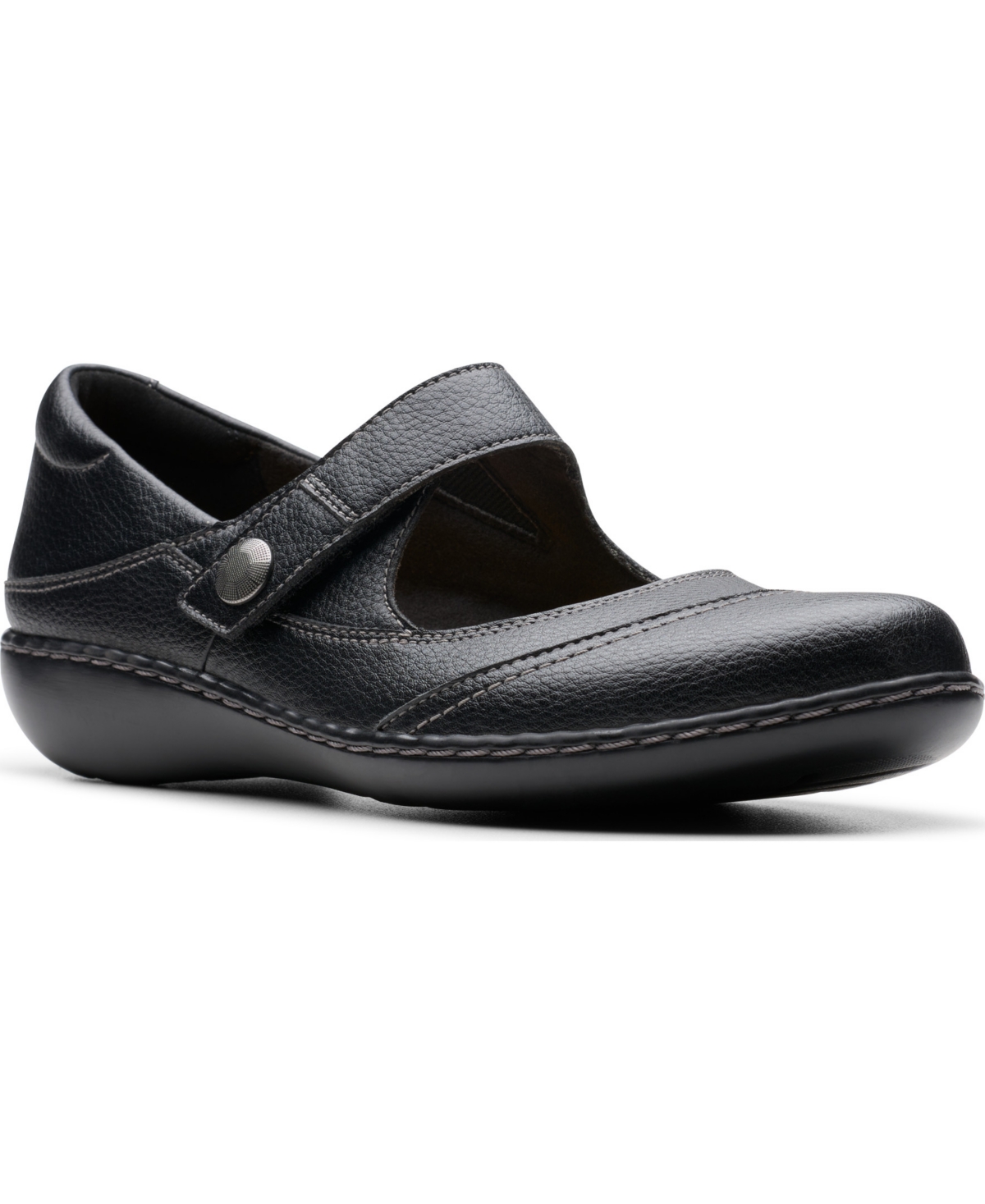 Clarks Women’s Collection Ashland Elayne Closed Toe Shoes – Black Tumbled Clarks Women’s Collection Ashland Elayne Closed Toe Shoes – Black Tumbled