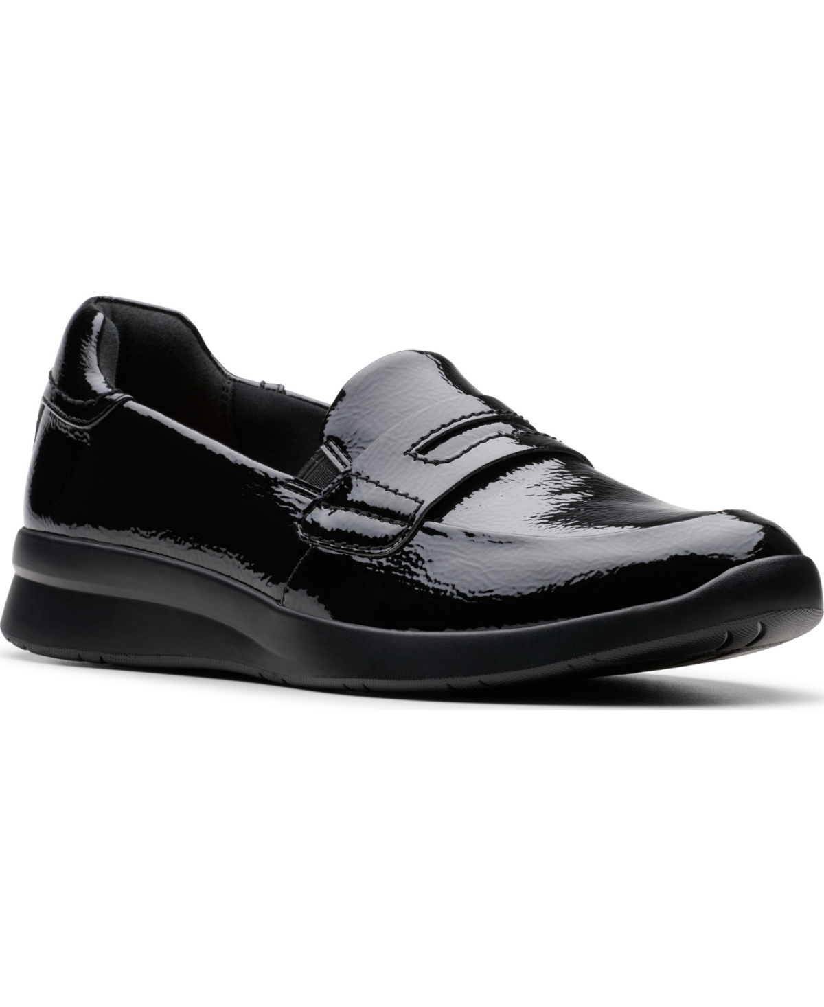 Clarks Women’s Collection Ellowyn Penny Shoes – Black Crinkle Patent Synthetic Clarks Women’s Collection Ellowyn Penny Shoes – Black Crinkle Patent Synthetic