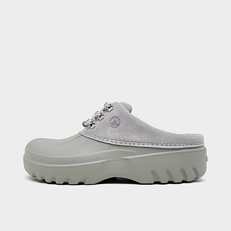 Crocs Women’s Axle Suede Mule Casual Shoes in Elephant Size: 5.0