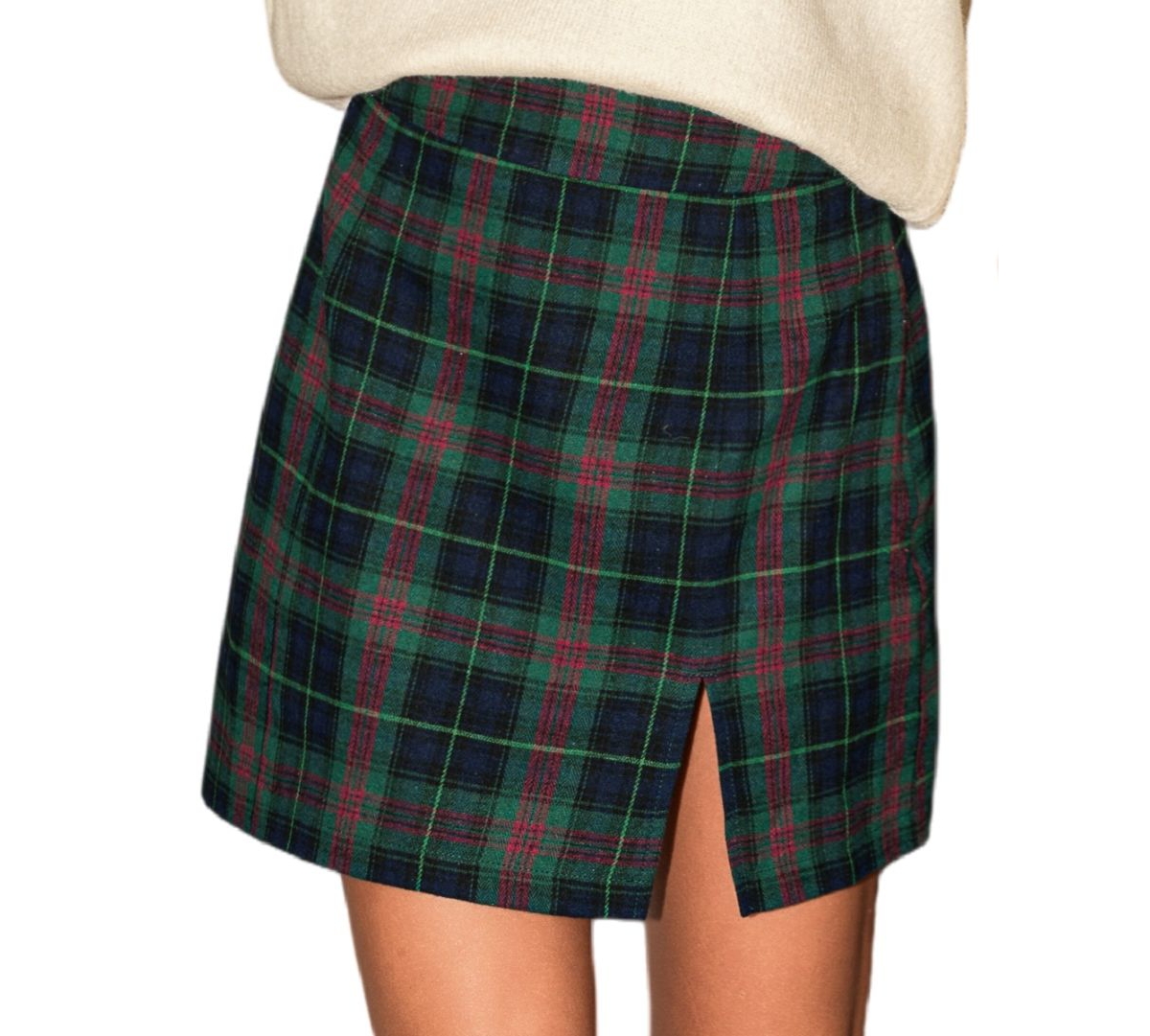 Cupshe Women’s Drama Club Plaid Mini Skirt – Dark green Cupshe Women’s Drama Club Plaid Mini Skirt – Dark green