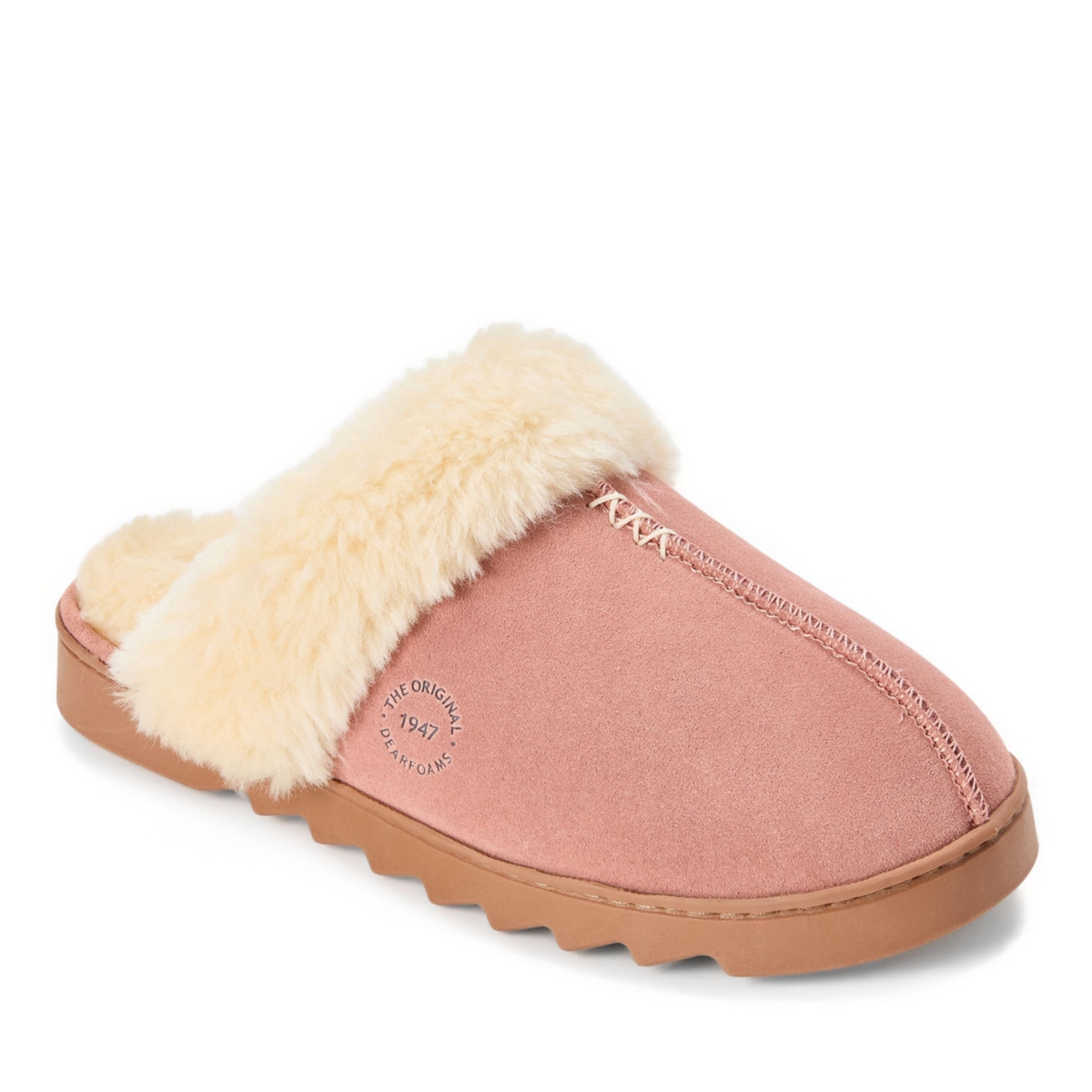 Dearfoams Women’s Helena Genuine Suede Scuff House Shoe Slipper – Dusty pink Dearfoams Women’s Helena Genuine Suede Scuff House Shoe Slipper – Dusty pink