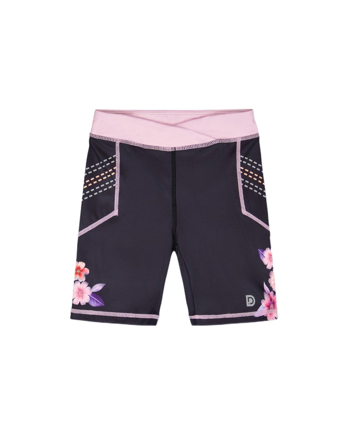 Deux par Deux Girls Athletic Biker Shorts in Polyester – Black Deux par Deux Girls Athletic Biker Shorts in Polyester – Black