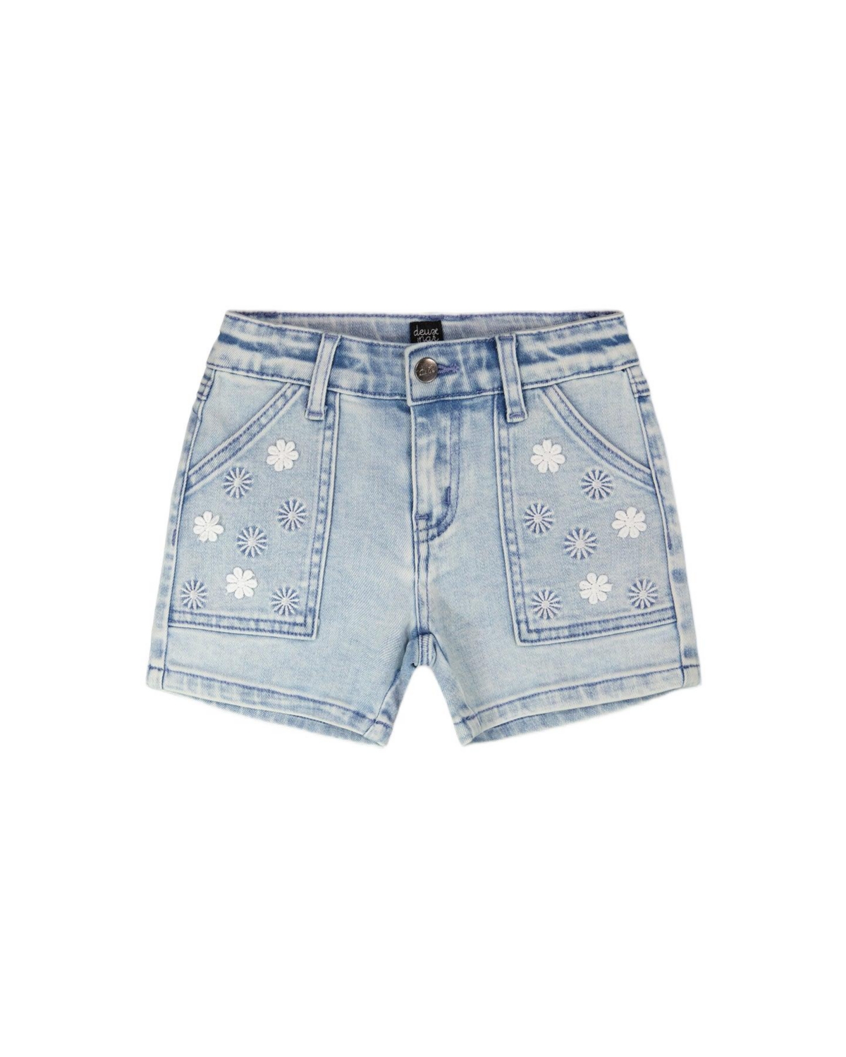 Deux par Deux Toddler Girls Light Denim Shorts – Light blue denim Deux par Deux Toddler Girls Light Denim Shorts – Light blue denim