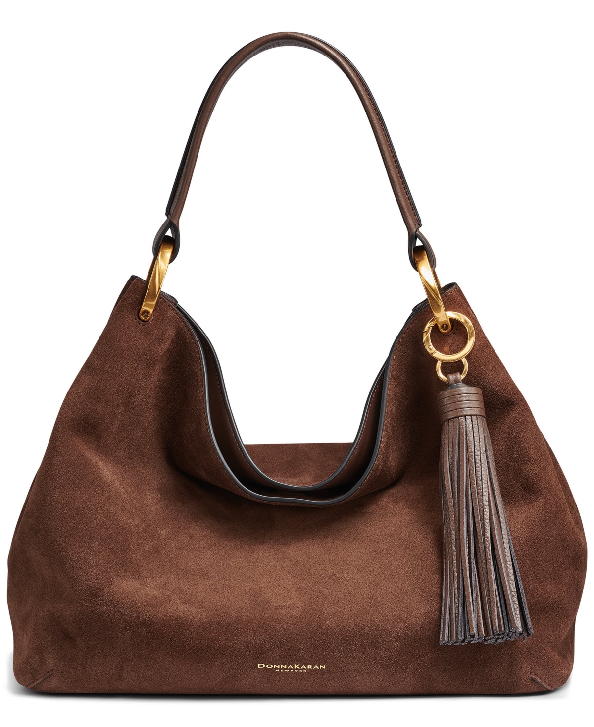 Donna Karan New York Glenwood Leather Extra-Large Shoulder Handbag – Chocolate