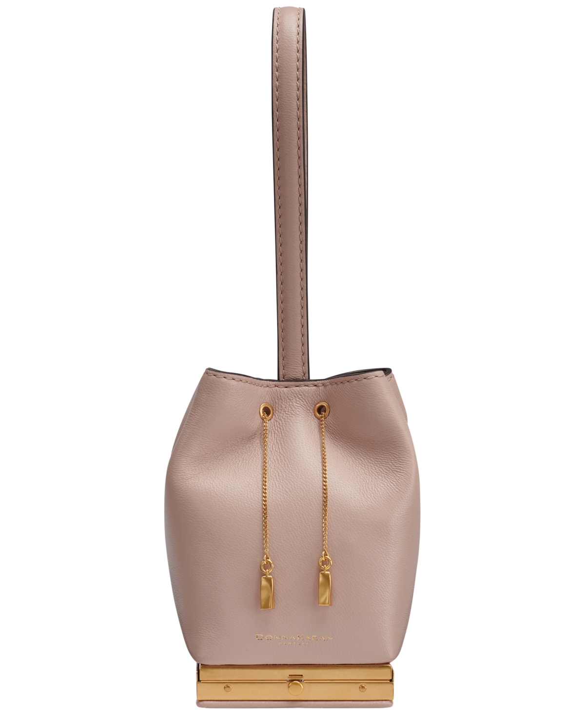 Donna Karan New York Sisal Leather Clutch – Snow Petal