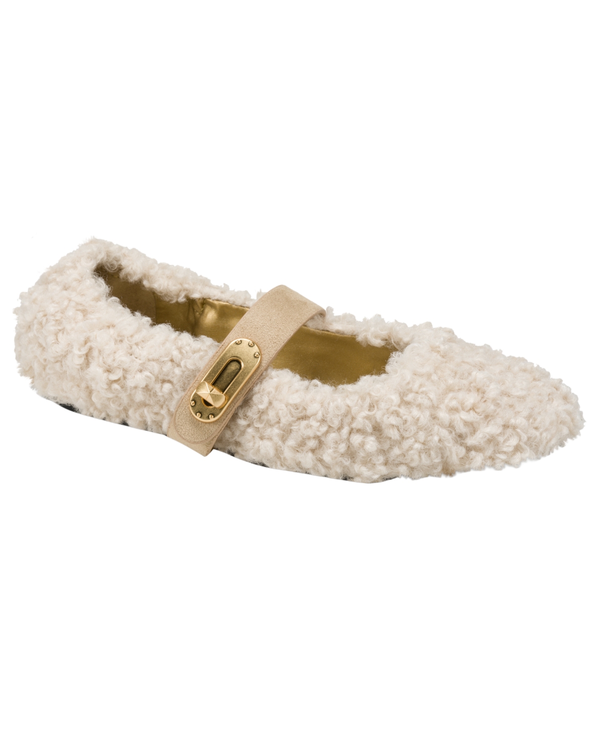 Donna Karan New York Women’s Anselm Mary Jane Flat Shoes – Oatmilk/lt Brown