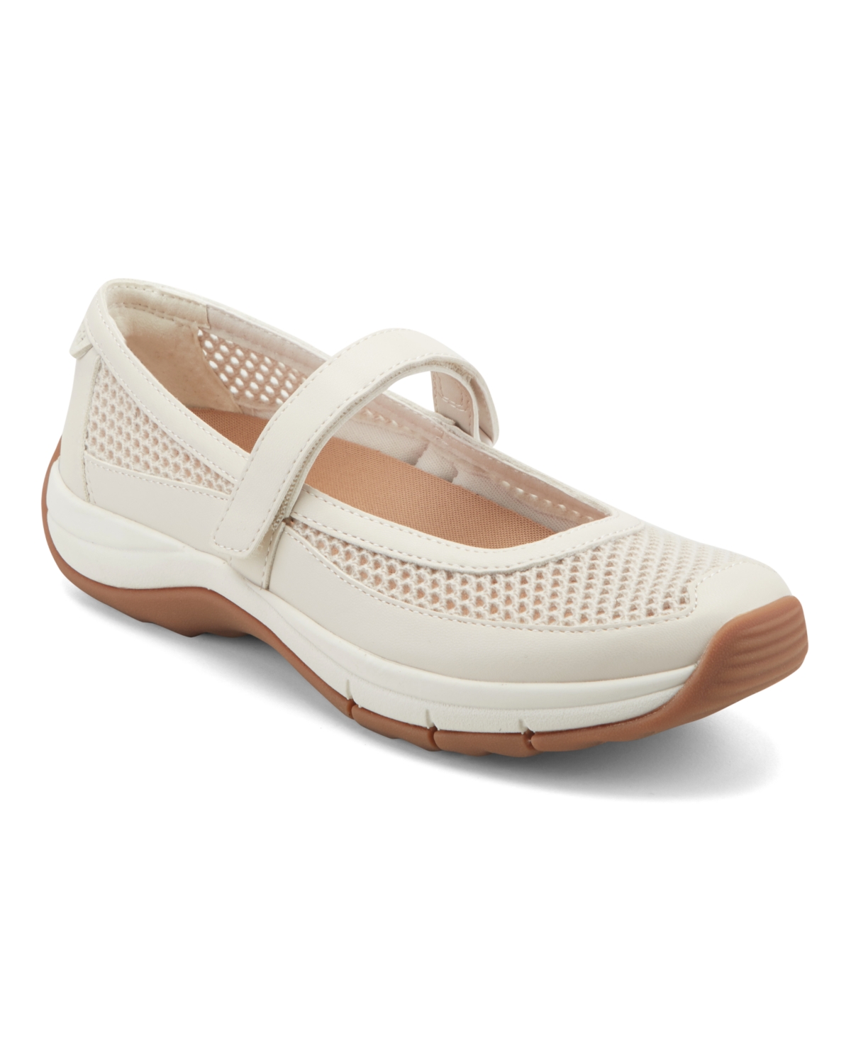 Easy Spirit Women’s Briana Mary Jane Walking Shoes – Ivory Mesh