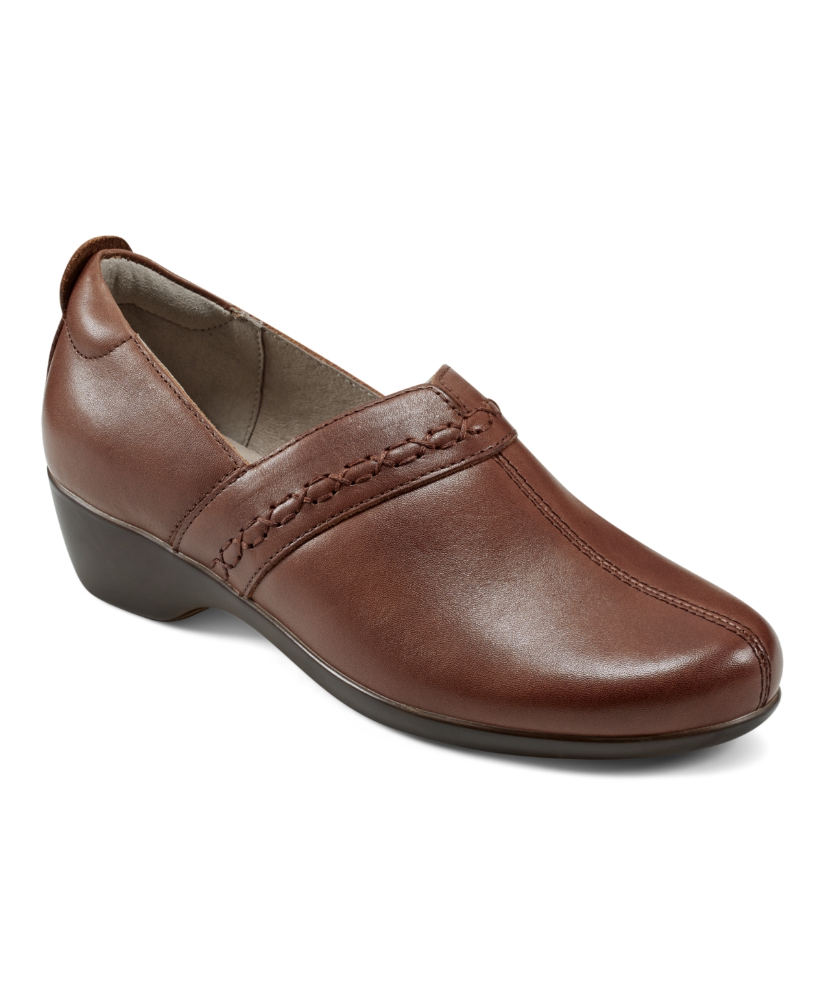 Easy Spirit Women’s Dolores Slip-On Shoe – Medium Brown Leather Easy Spirit Women’s Dolores Slip-On Shoe – Medium Brown Leather