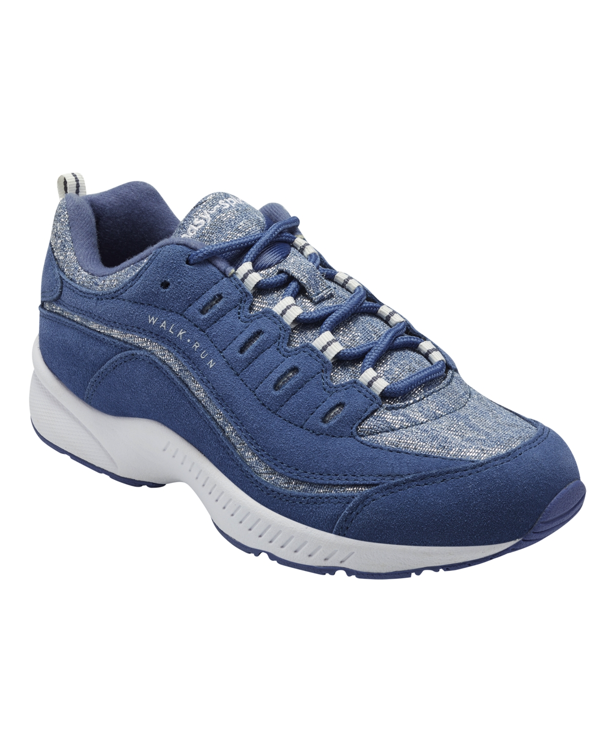 Easy Spirit Women’s Romy Lightweight Easy-On Walking Shoes – Blue/Silver Easy Spirit Women’s Romy Lightweight Easy-On Walking Shoes – Blue/Silver