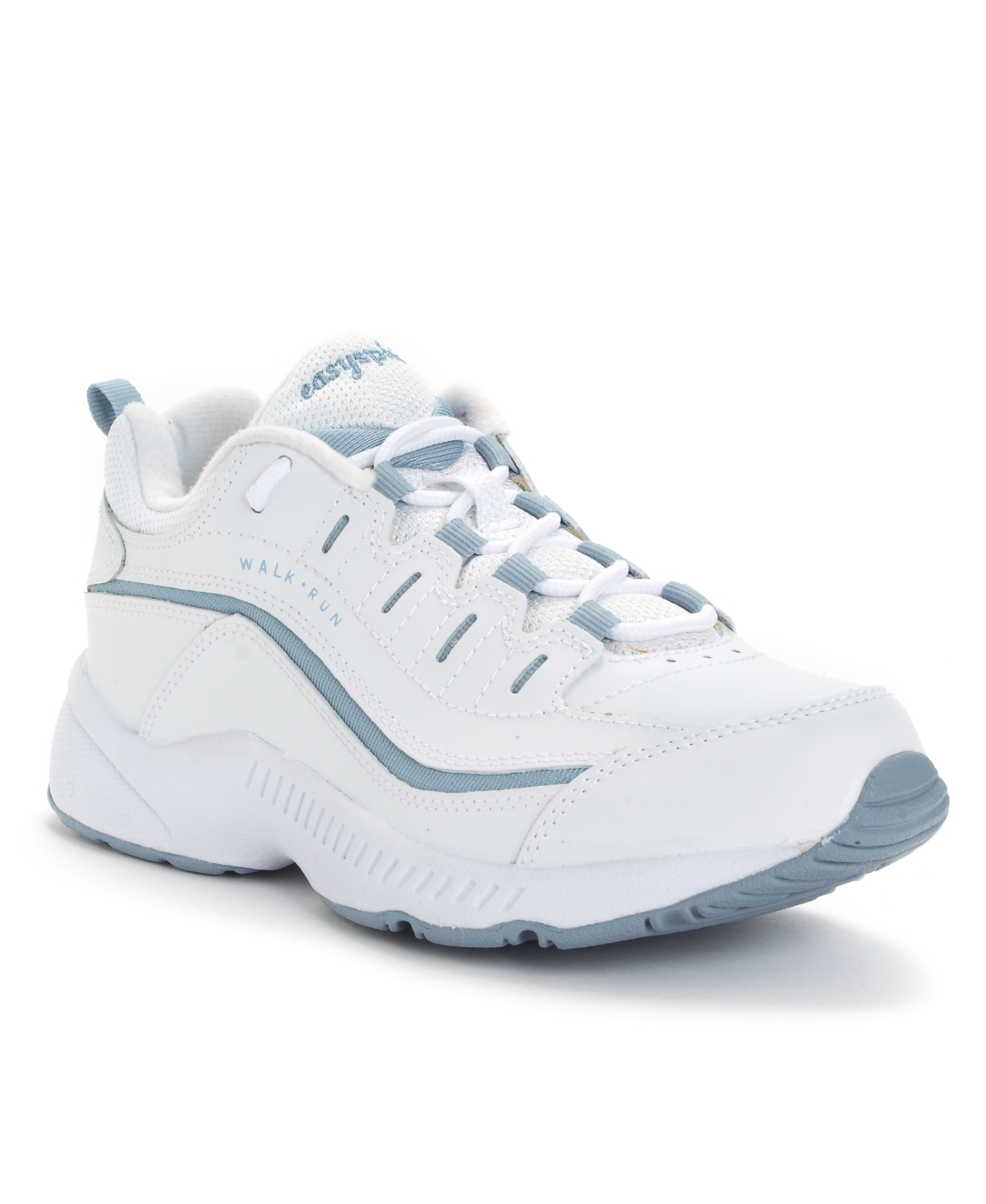 Easy Spirit Women’s Romy Lightweight Easy-On Walking Shoes – White/Light Blue