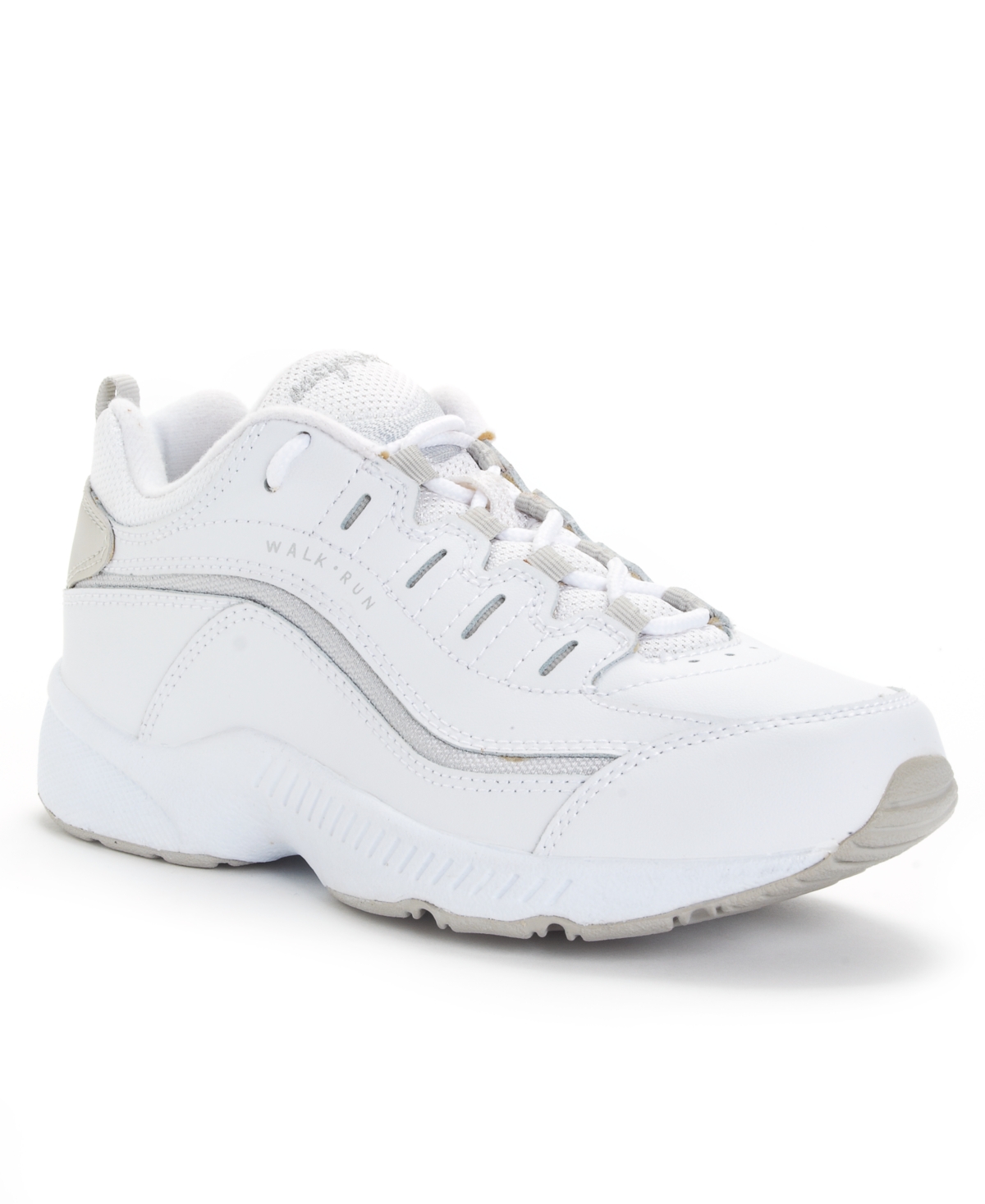 Easy Spirit Women’s Romy Lightweight Easy-On Walking Shoes – White/Light Gray Easy Spirit Women’s Romy Lightweight Easy-On Walking Shoes – White/Light Gray