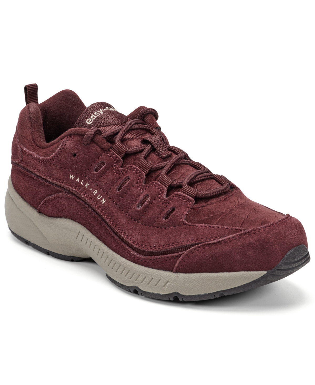 Easy Spirit Women’s Romy Lightweight Easy-On Walking Shoes – Wine Suede