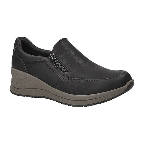 Easy Works By Easy Street Nita Womens Round Closed Toe Slip-On Shoe, 7 1/2 Extra Wide, Black Easy Works By Easy Street Nita Womens Round Closed Toe Slip-On Shoe, 7 1/2 Extra Wide, Black