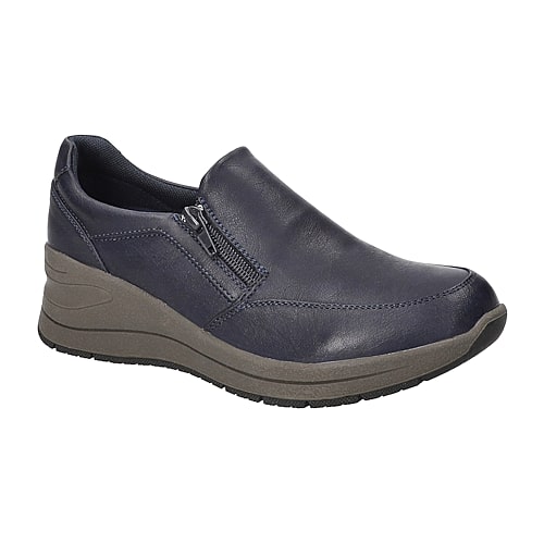 Easy Works By Easy Street Nita Womens Round Closed Toe Slip-On Shoe, 8 Extra Wide, Blue