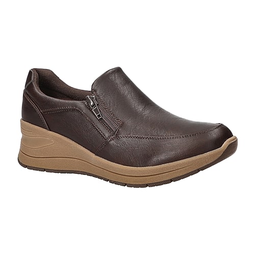 Easy Works By Easy Street Nita Womens Round Closed Toe Slip-On Shoe, 8 Extra Wide, Brown Easy Works By Easy Street Nita Womens Round Closed Toe Slip-On Shoe, 8 Extra Wide, Brown