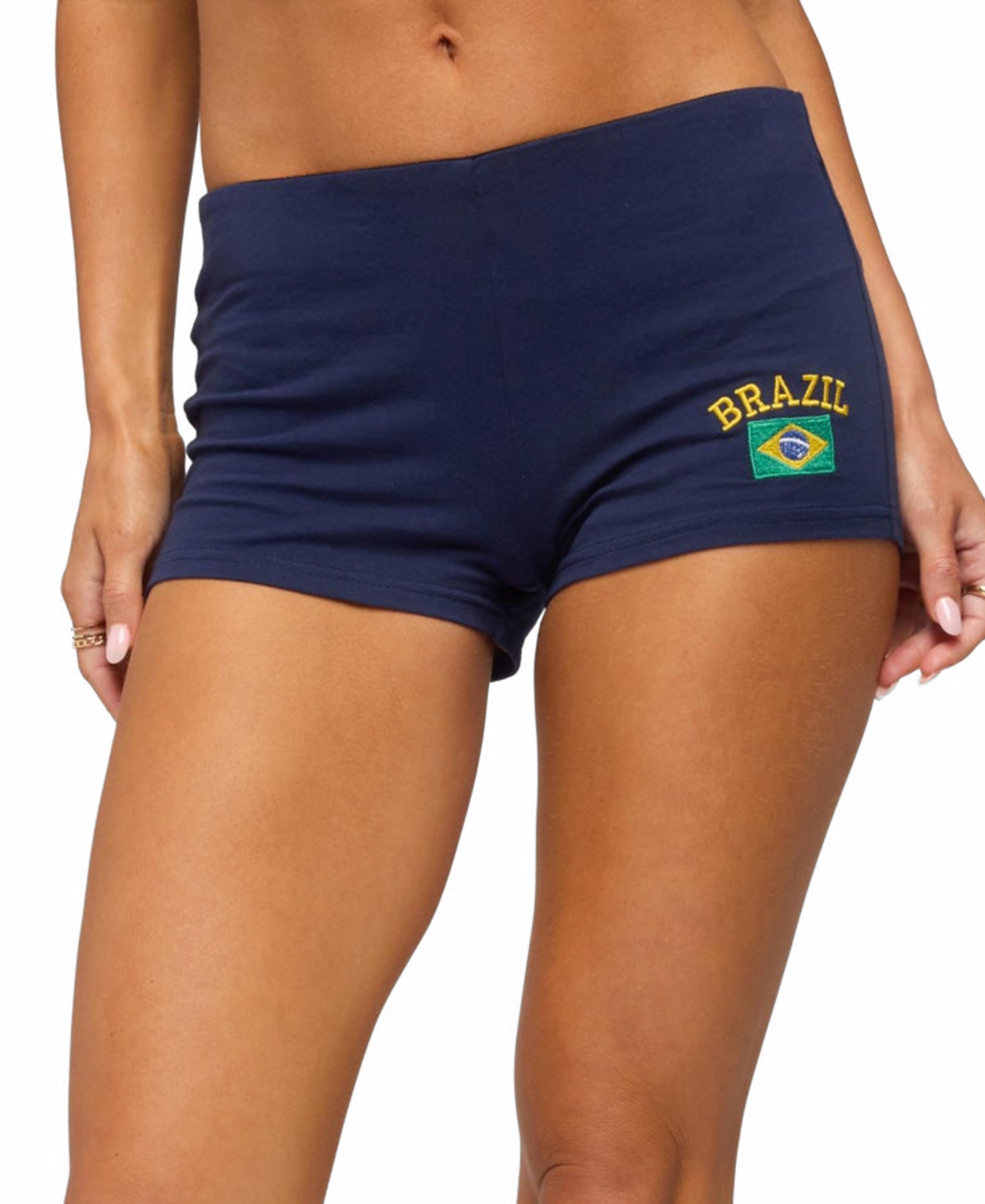 Edikted Women’s Brazilian Babe Low Rise Micro Shorts – Navy Edikted Women’s Brazilian Babe Low Rise Micro Shorts – Navy