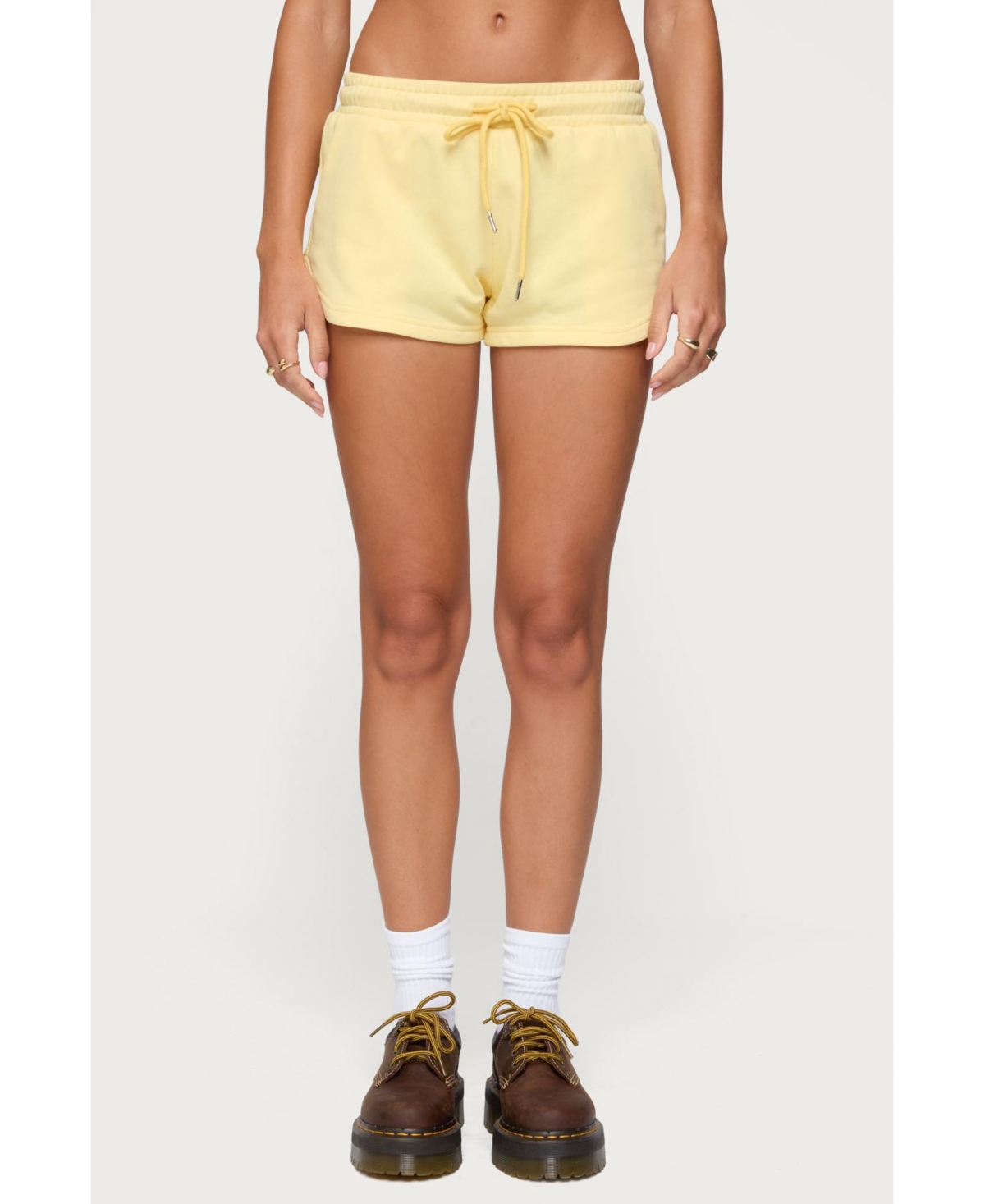 Edikted Womens Kordelia Shorts – Yellow Edikted Womens Kordelia Shorts – Yellow