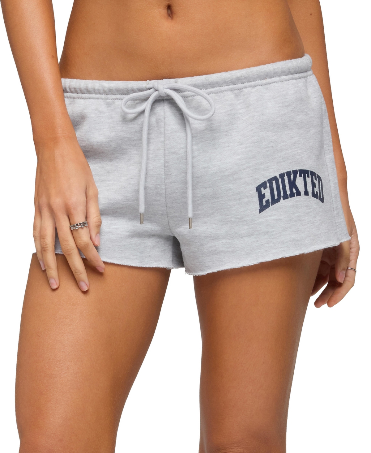 Edikted Women’s Sporty Babe Micro Shorts – Gray-melange Edikted Women’s Sporty Babe Micro Shorts – Gray-melange