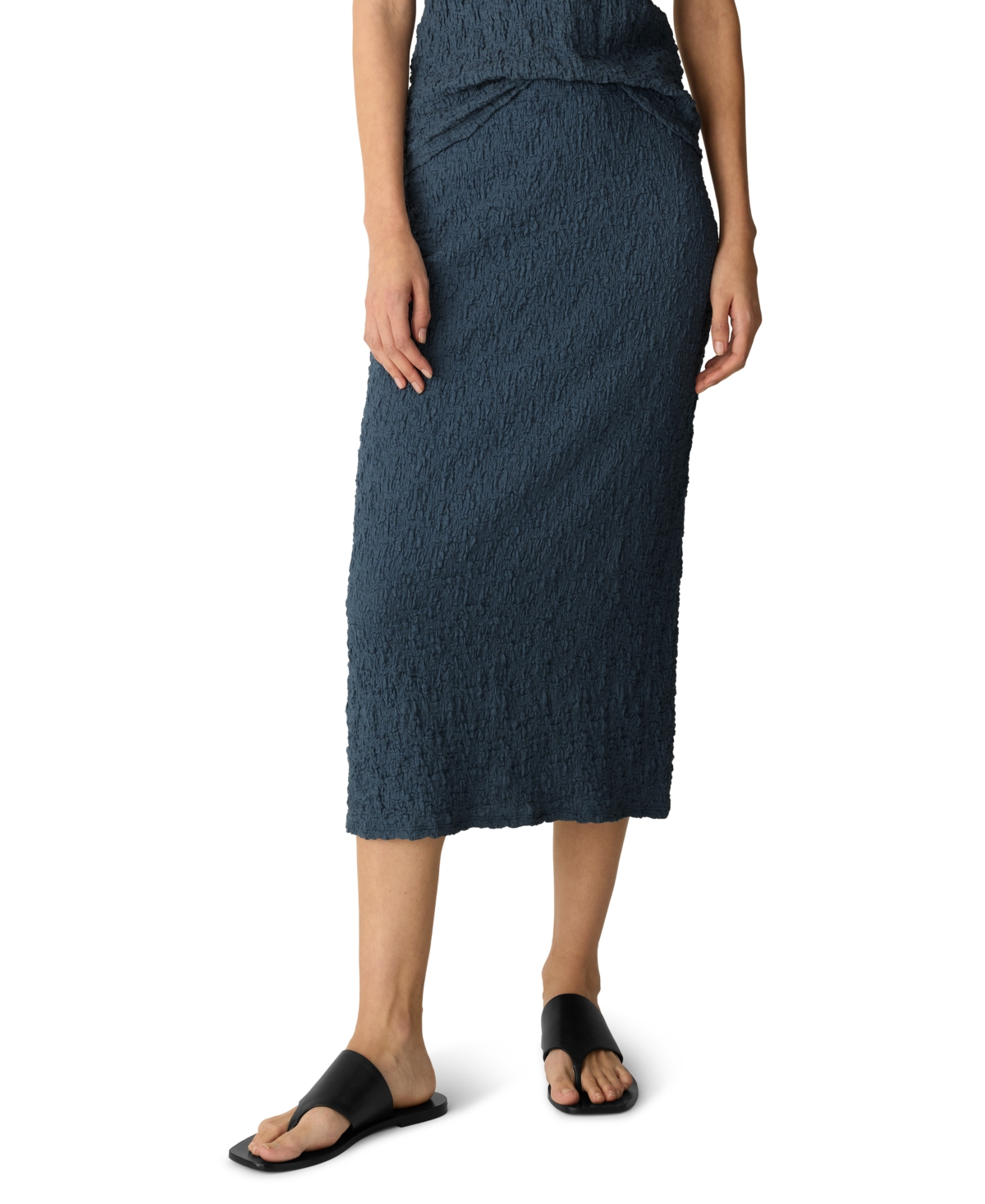 Eileen Fisher Women’s Bubble Jacquard Slim-Fit Pencil Skirt – Celadon Spring