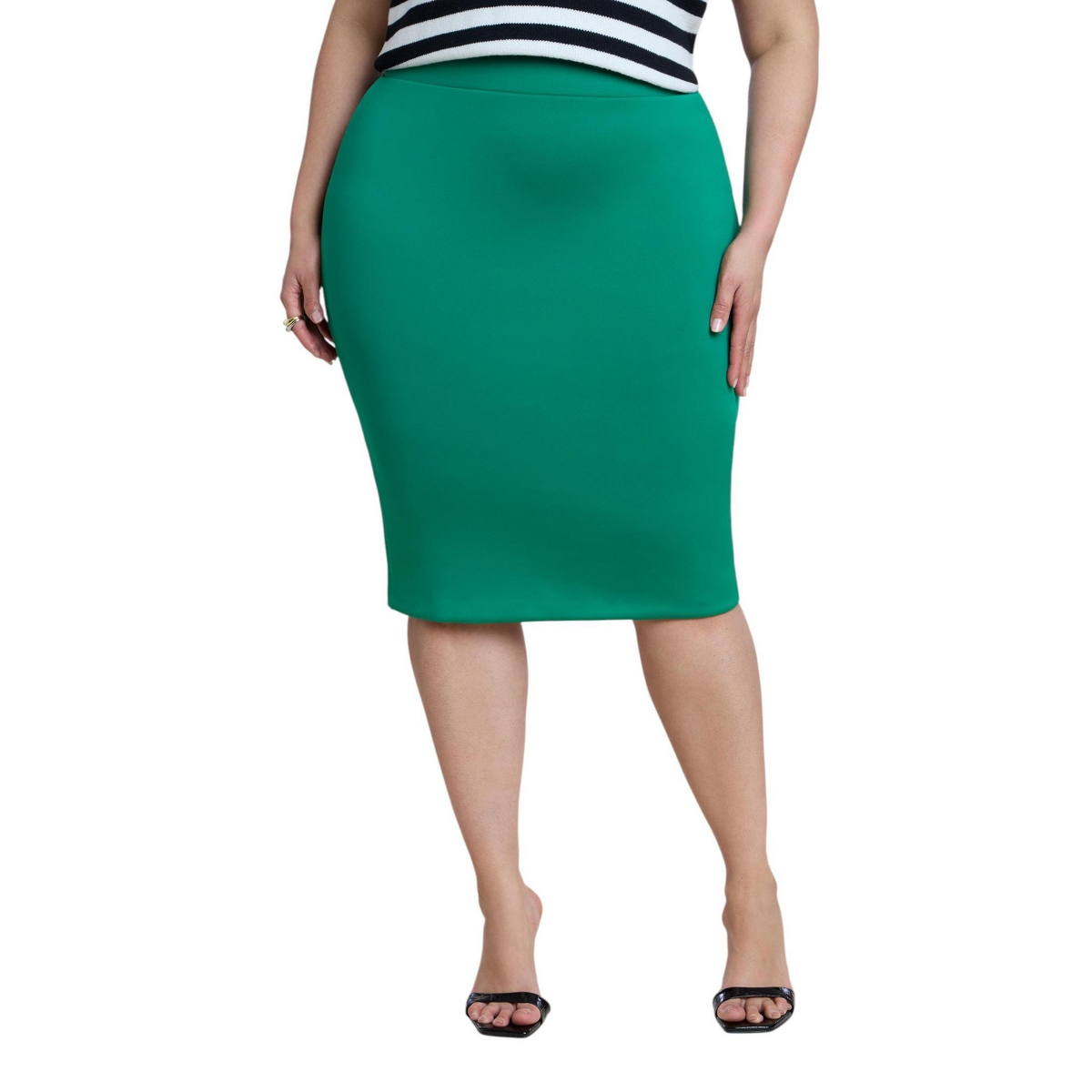Eloquii Women’s Plus Size Neoprene Pencil Skirt – Emerald Eloquii Women’s Plus Size Neoprene Pencil Skirt – Emerald