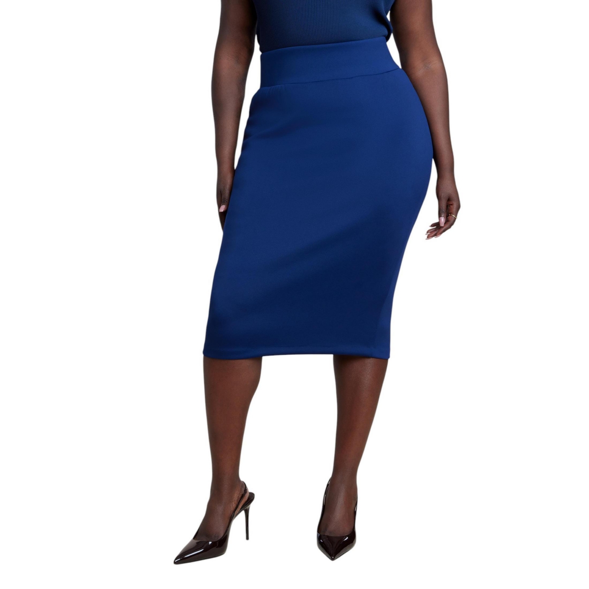 Eloquii Women’s Plus Size Neoprene Pencil Skirt – Ocean cavern Eloquii Women’s Plus Size Neoprene Pencil Skirt – Ocean cavern