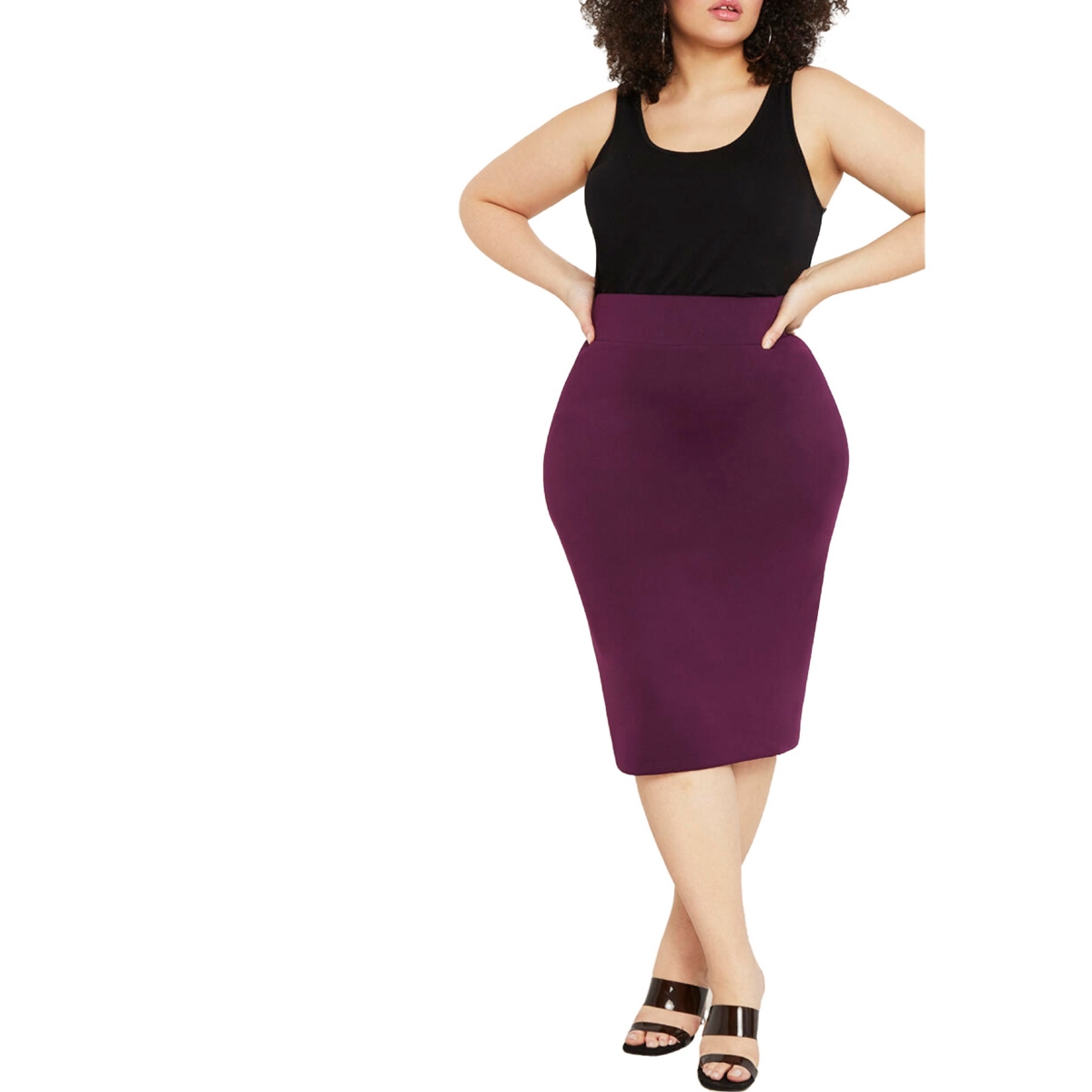 Eloquii Women’s Plus Size Neoprene Pencil Skirt – Potent purple Eloquii Women’s Plus Size Neoprene Pencil Skirt – Potent purple