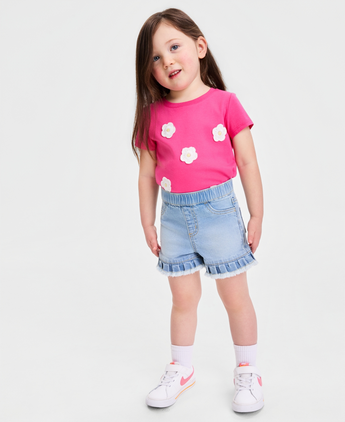 Epic Threads Girls’ 12M-5T Denim Ruffled Shorts, Macy’s Exclusive – Sailor Wash Epic Threads Girls’ 12M-5T Denim Ruffled Shorts, Macy’s Exclusive – Sailor Wash