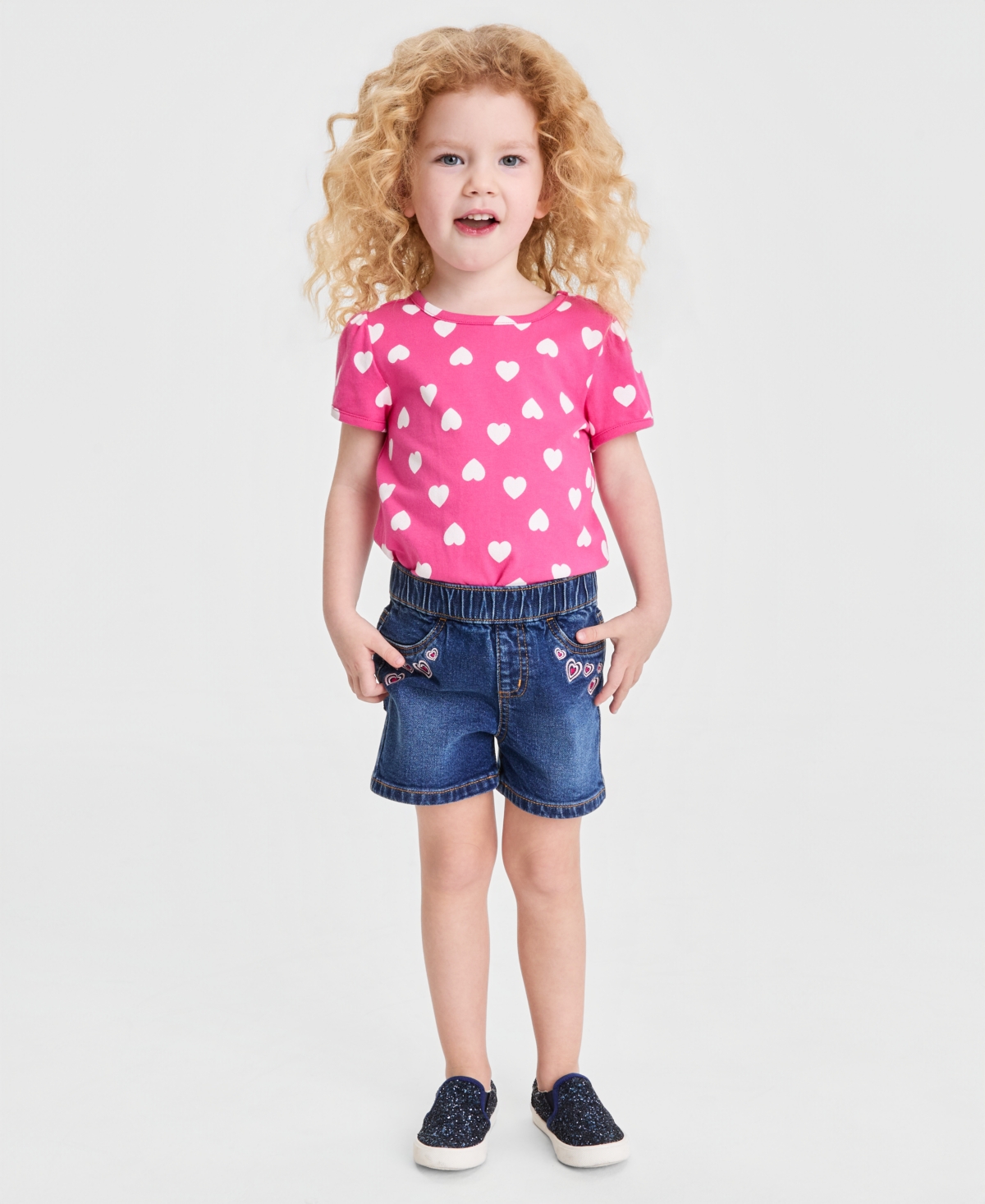 Epic Threads Girls’ 12M-5T Hearts Pull-On Shorts, Macy’s Exclusive – Celeste Wash Epic Threads Girls’ 12M-5T Hearts Pull-On Shorts, Macy’s Exclusive – Celeste Wash