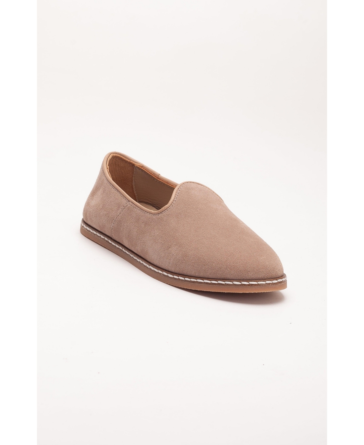Epilogue Shoes Istanbul Suede Leather Slip On Flats (Women) – Beige suede leather