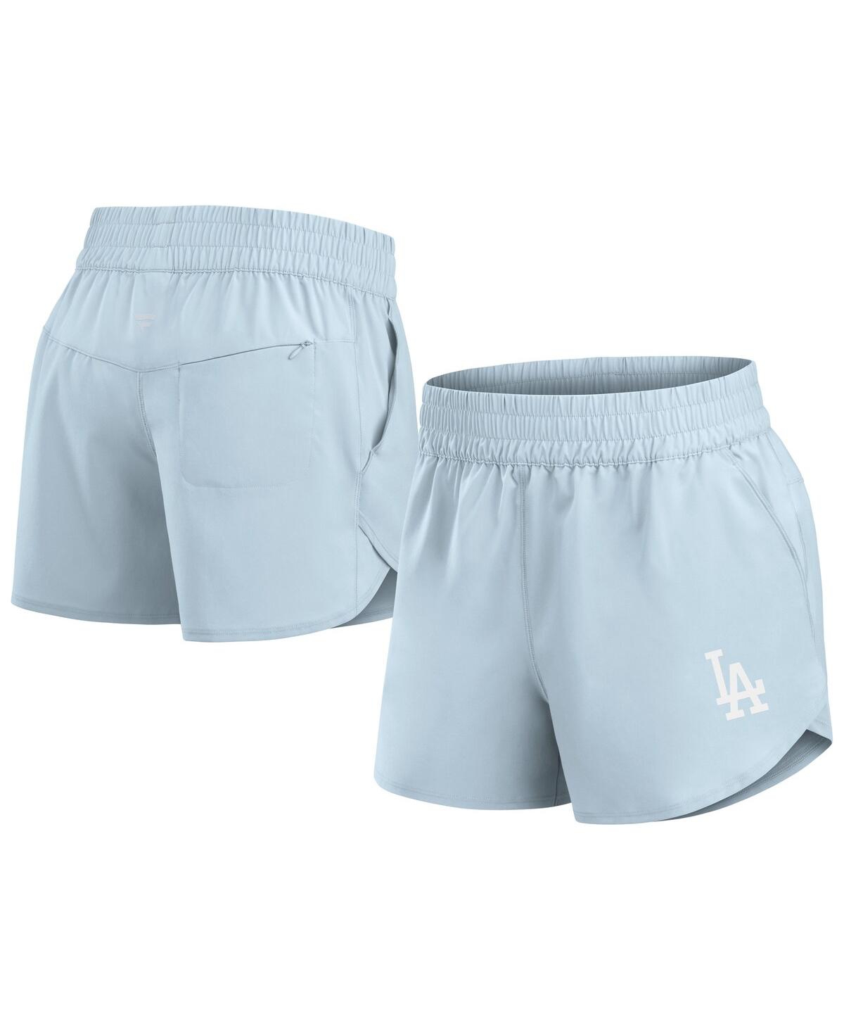Fanatics Women’s Light Blue Los Angeles Dodgers Studio Woven Vibe Shorts – Light Blue