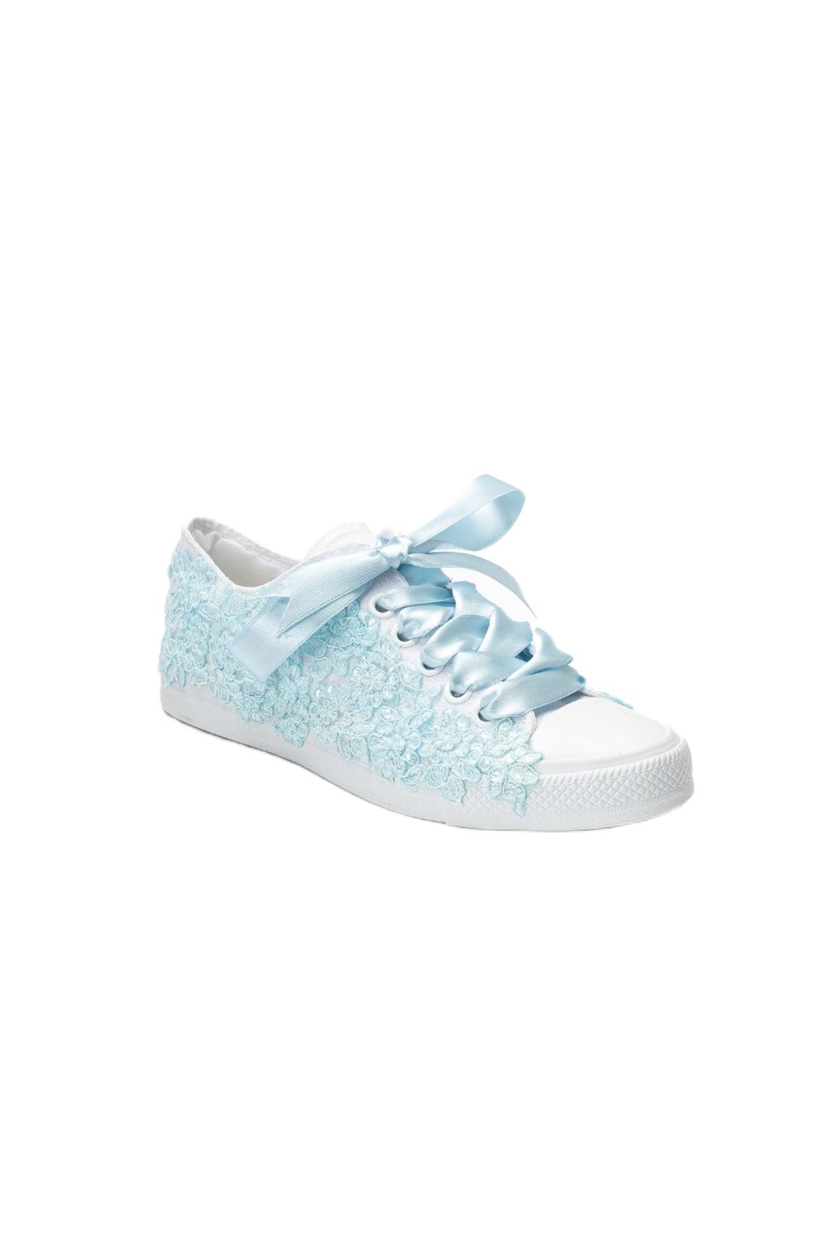 Forever & Always Shoes Women’s Azure Lace Bloom Bridal Sneaker – Ivory