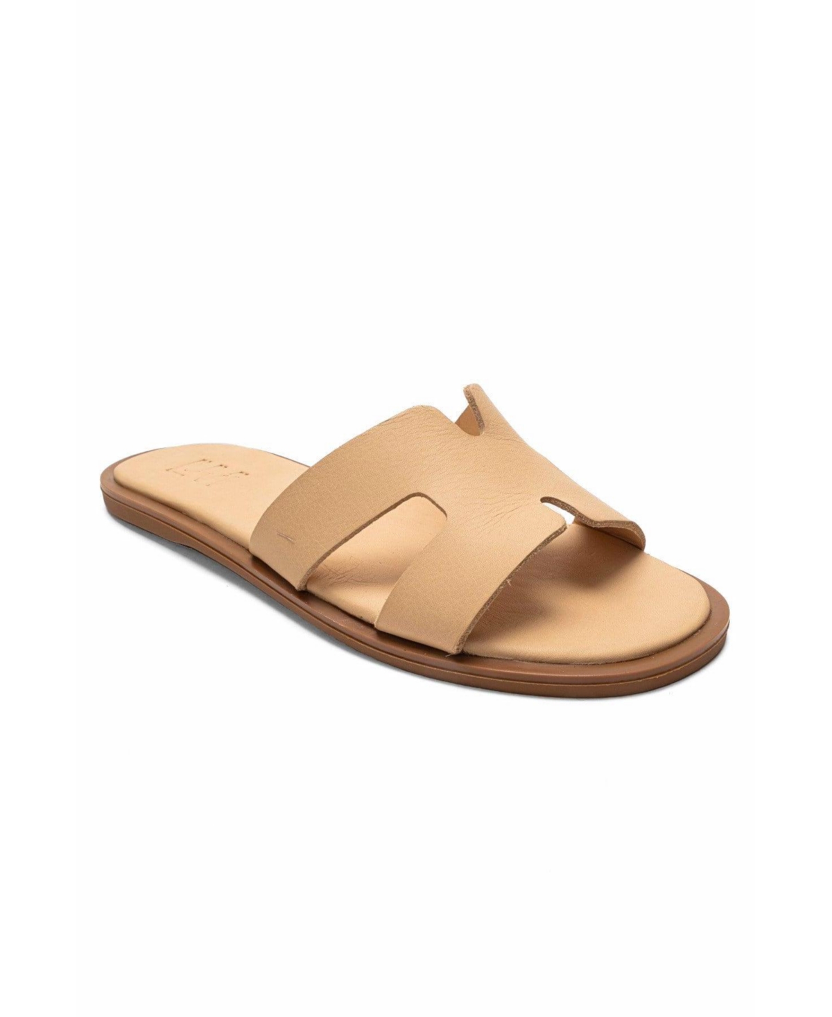 Forever & Always Shoes Women’s Biora Leather Slide – Beige
