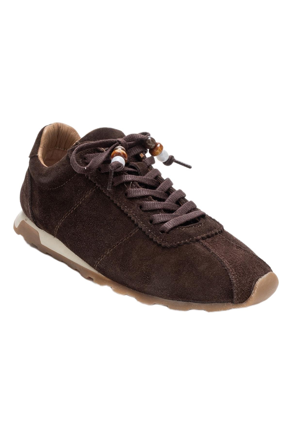 Forever & Always Shoes Women’s Brea Leather Embellished Sneaker – Brown suede Forever & Always Shoes Women’s Brea Leather Embellished Sneaker – Brown suede