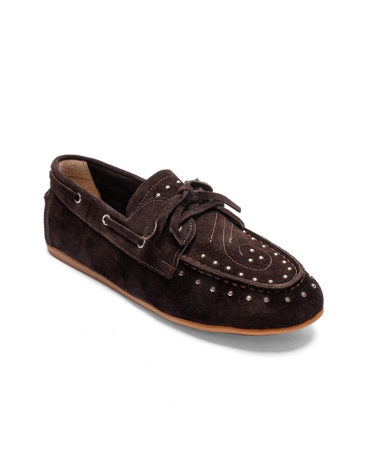 Forever & Always Shoes Women’s Cuesta Leather Lace Up Loafer – Brown suede
