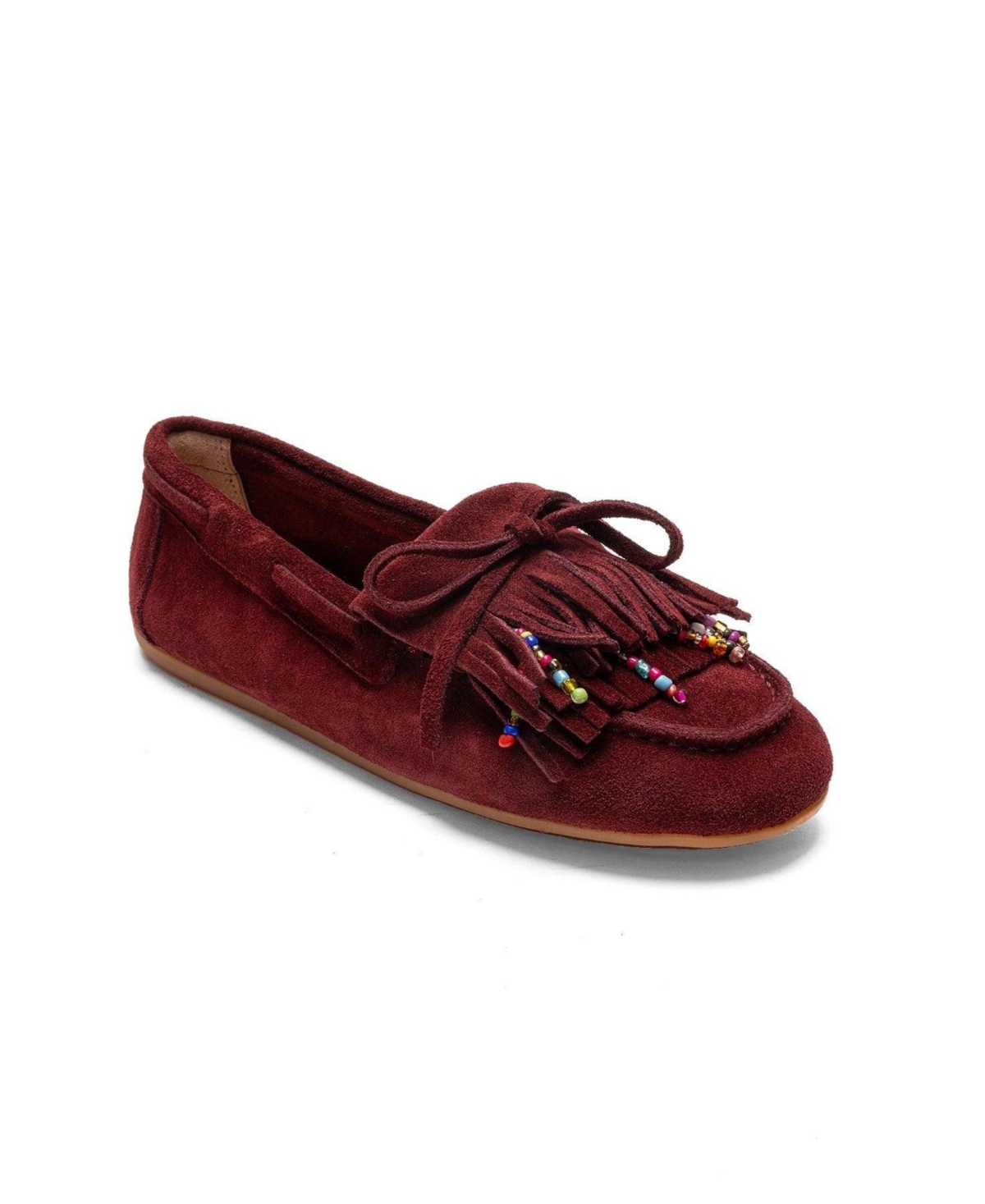Forever & Always Shoes Women’s Evelyn Leather Loafer – Burgundy suede