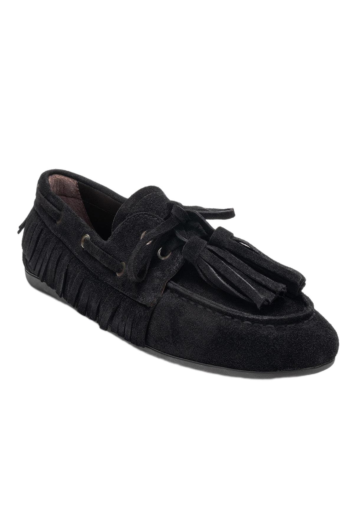 Forever & Always Shoes Women’s Fenora Leather Tassel Loafer – Black suede leather Forever & Always Shoes Women’s Fenora Leather Tassel Loafer – Black suede leather