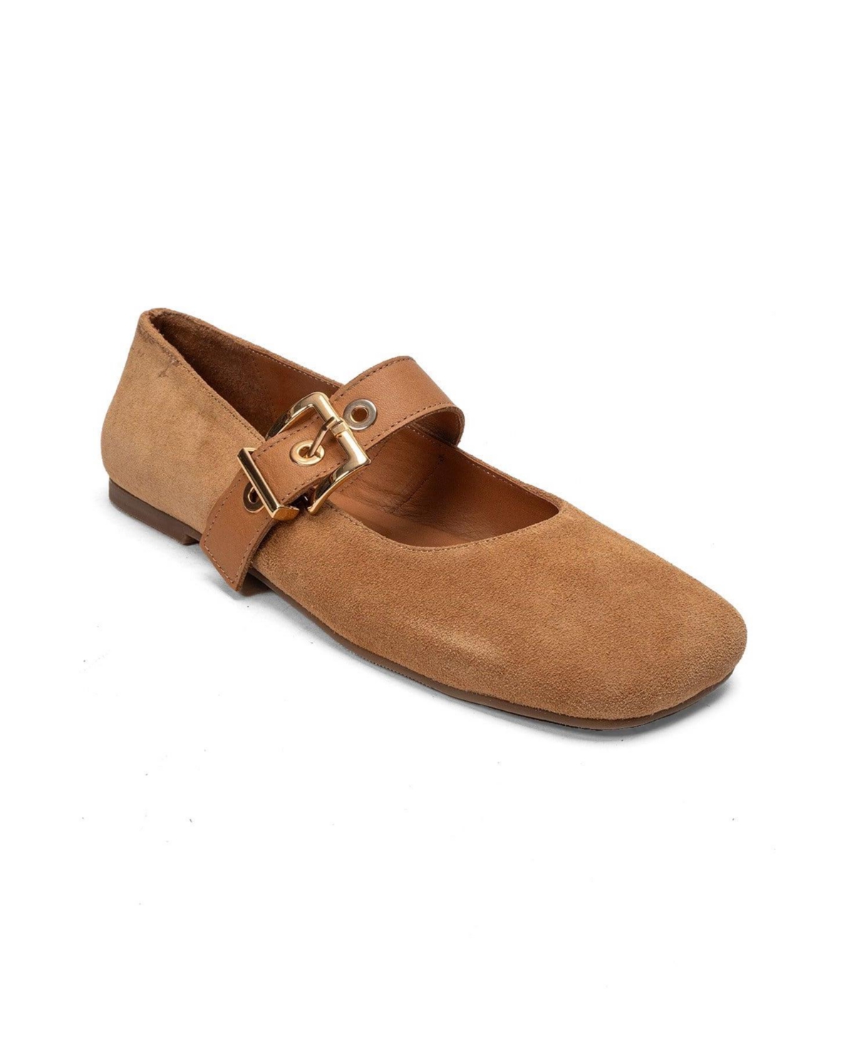 Forever & Always Shoes Women’s Jonas Leather Ballet Flat – Cognac suede Forever & Always Shoes Women’s Jonas Leather Ballet Flat – Cognac suede