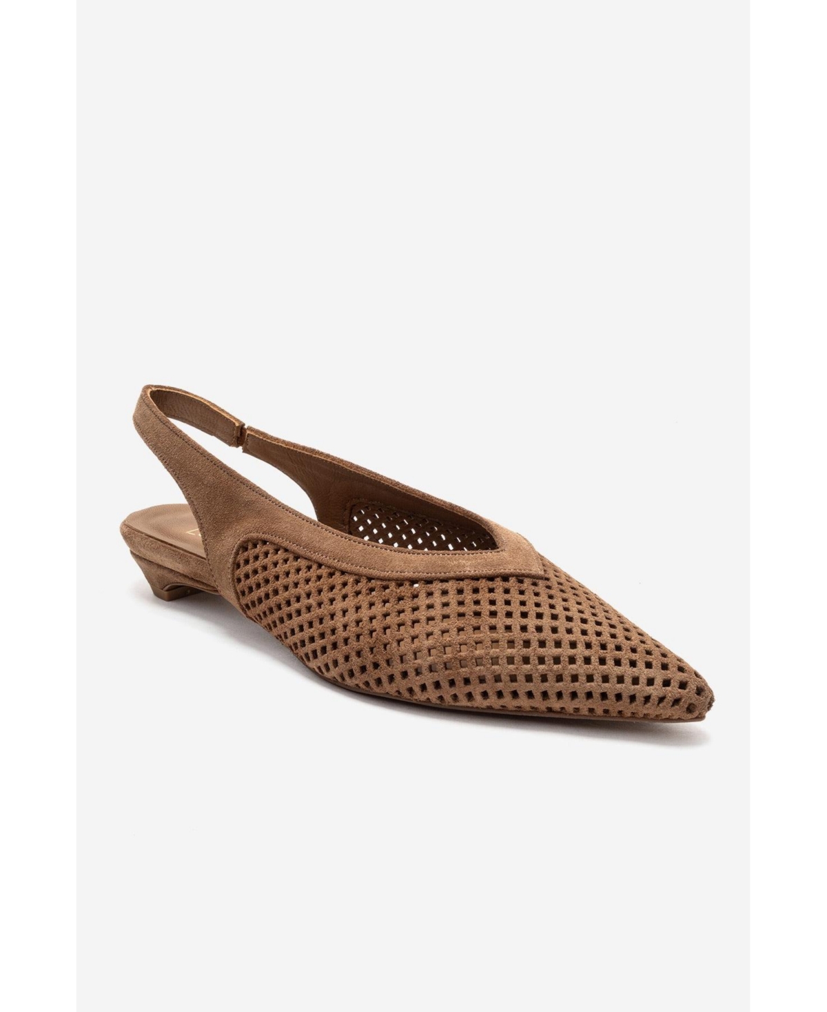Forever & Always Shoes Women’s Lieve Leather Slingback Pump – Cognac suede