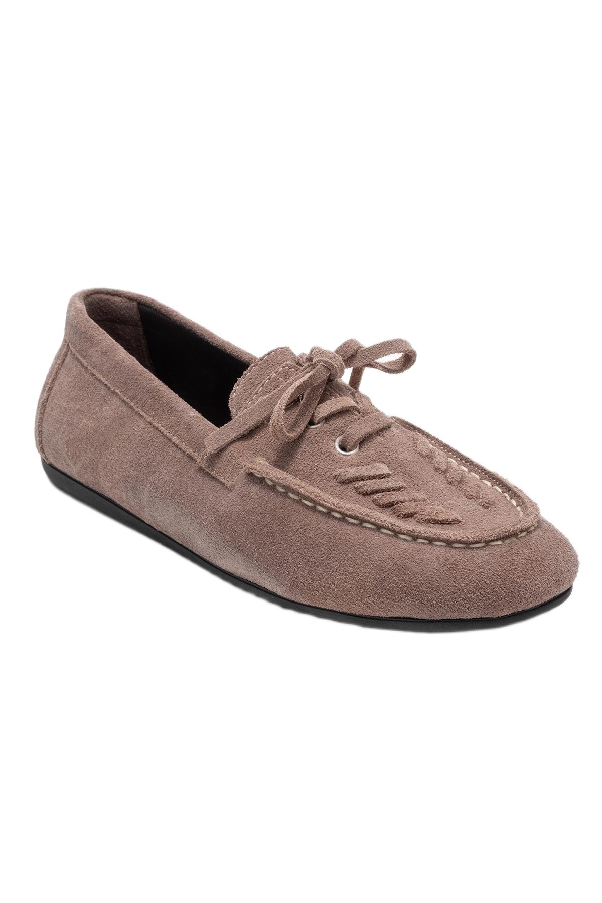 Forever & Always Shoes Women’s Lorven Leather Lace Up Loafer – Light brown suede leather Forever & Always Shoes Women’s Lorven Leather Lace Up Loafer – Light brown suede leather