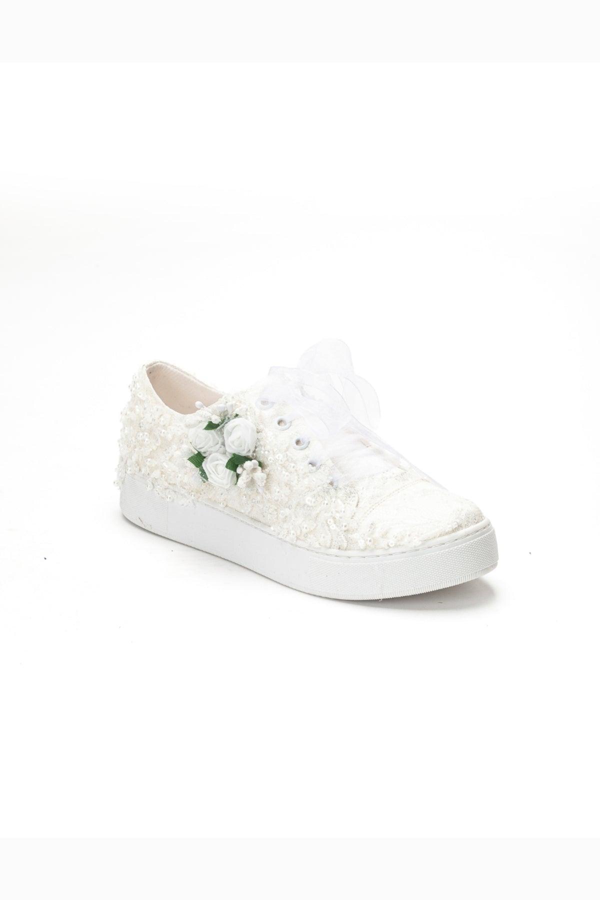 Forever & Always Shoes Women’s Rosalie Flower Bridal Sneaker – Ivory Forever & Always Shoes Women’s Rosalie Flower Bridal Sneaker – Ivory