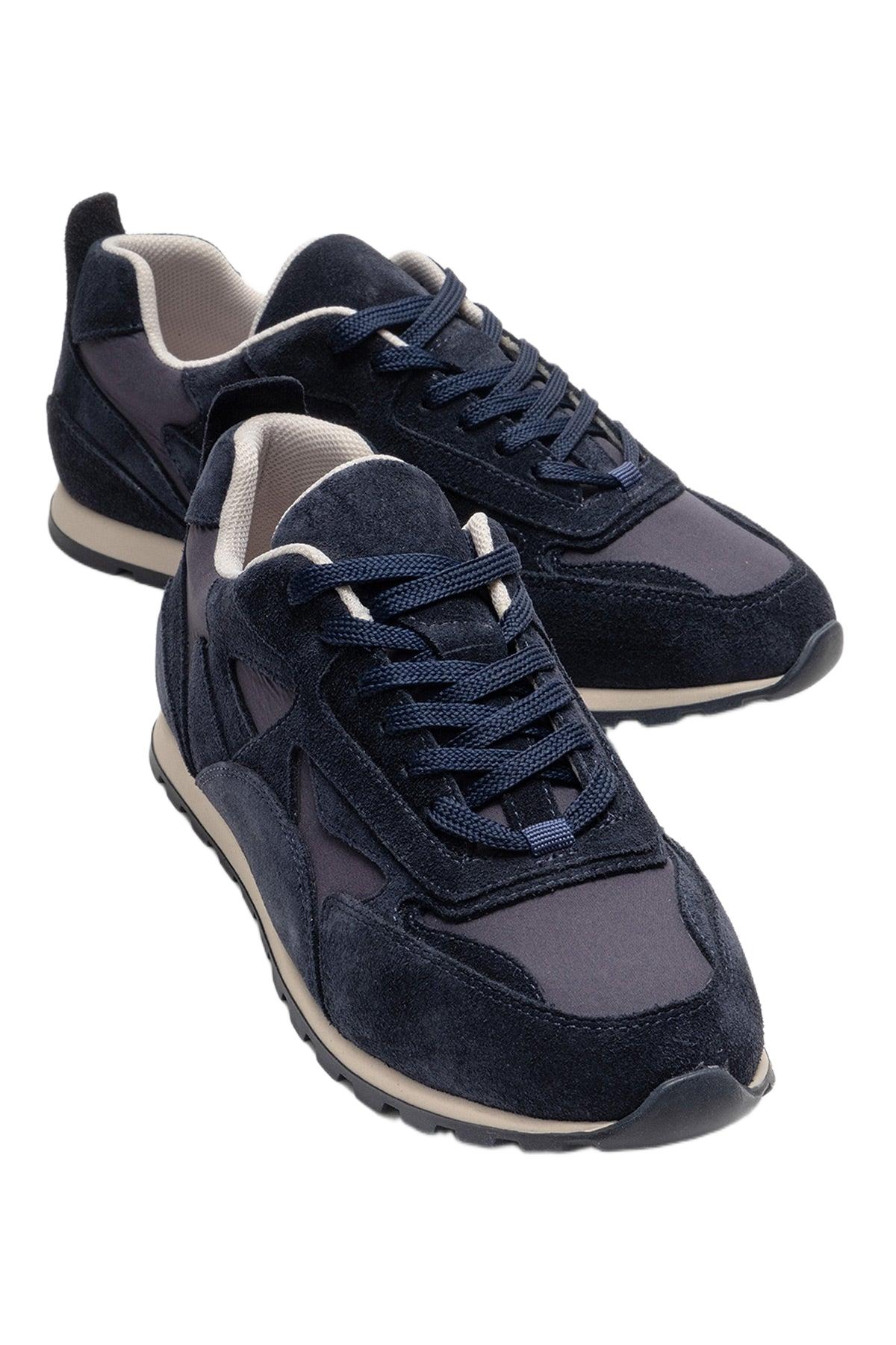 Forever & Always Shoes Women’s Sahra Leather Sneaker – Navy suede