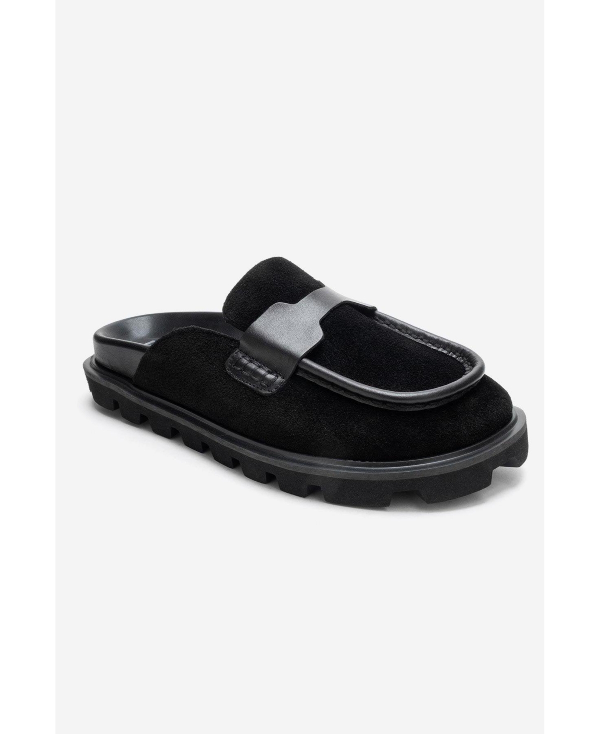 Forever & Always Shoes Women’s Vela Leather Slipper – Black suede Forever & Always Shoes Women’s Vela Leather Slipper – Black suede
