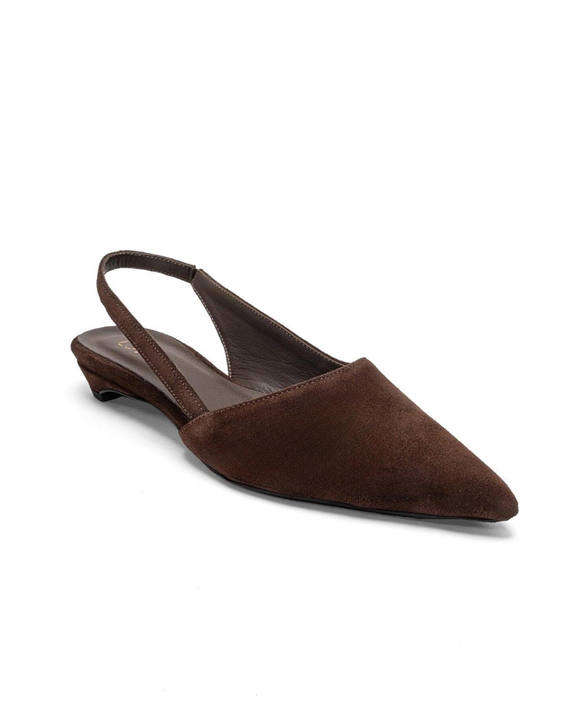 Forever & Always Women’s Shoes Berlina Leather Slingback Pump – Brown suede